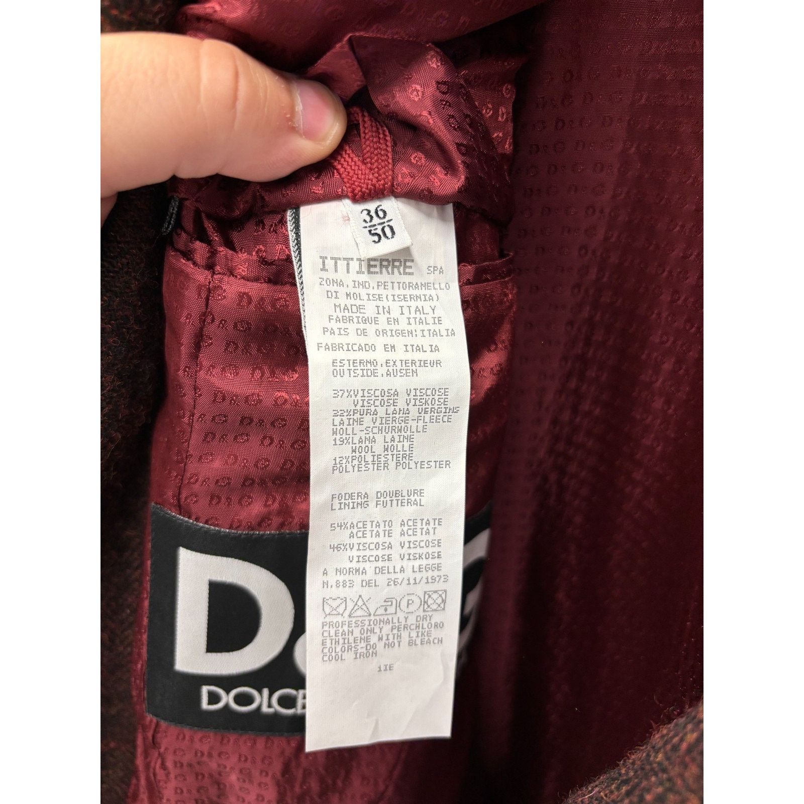 Dolce & Gabbana Dolce & Gabbana Wool Blend Blazer Knit Sleeves 90s IT 50 Size 40R - 6 Thumbnail