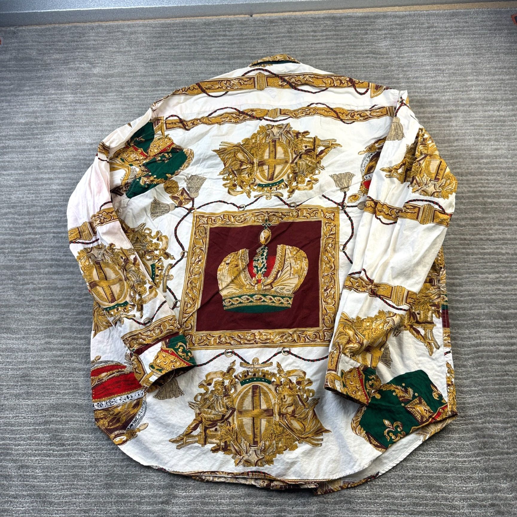 Tommy Hilfiger VINTAGE Tommy Hilfiger Shirt Mens Medium All Over Print Crest Size US M / EU 48-50 / 2 - 2 Thumbnail