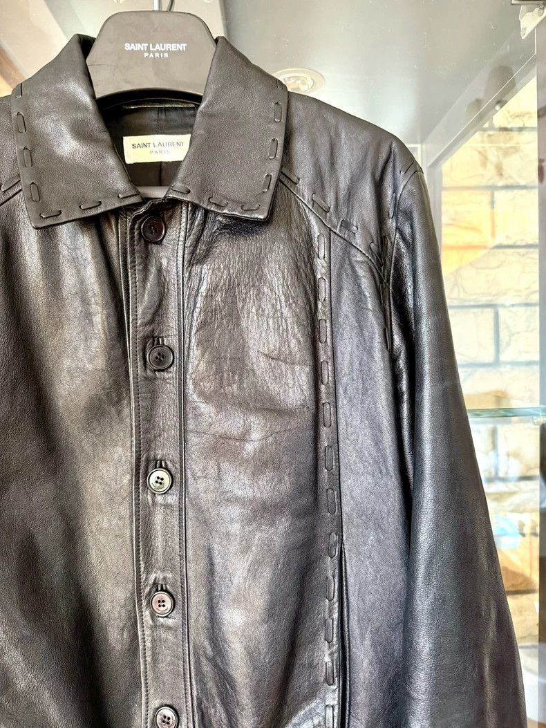 Yves Saint Laurent saint Laurent 18ss sheepskin woven jacket 2501-Nextarrow Size US S / EU 44-46 / 1 - 2 Thumbnail