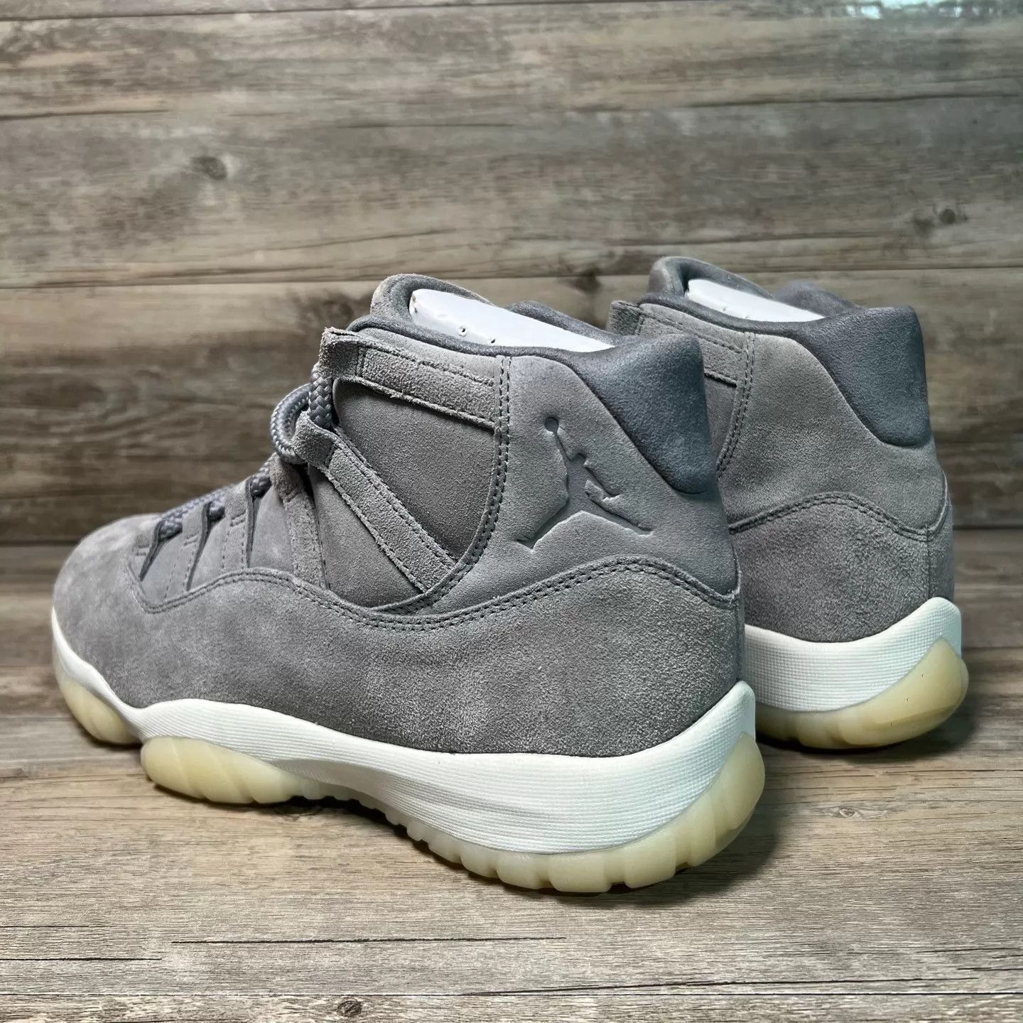 Nike Air Jordan 11 Premium Grey Suede White/Grey 44 Size US 10 / EU 43 - 4 Thumbnail