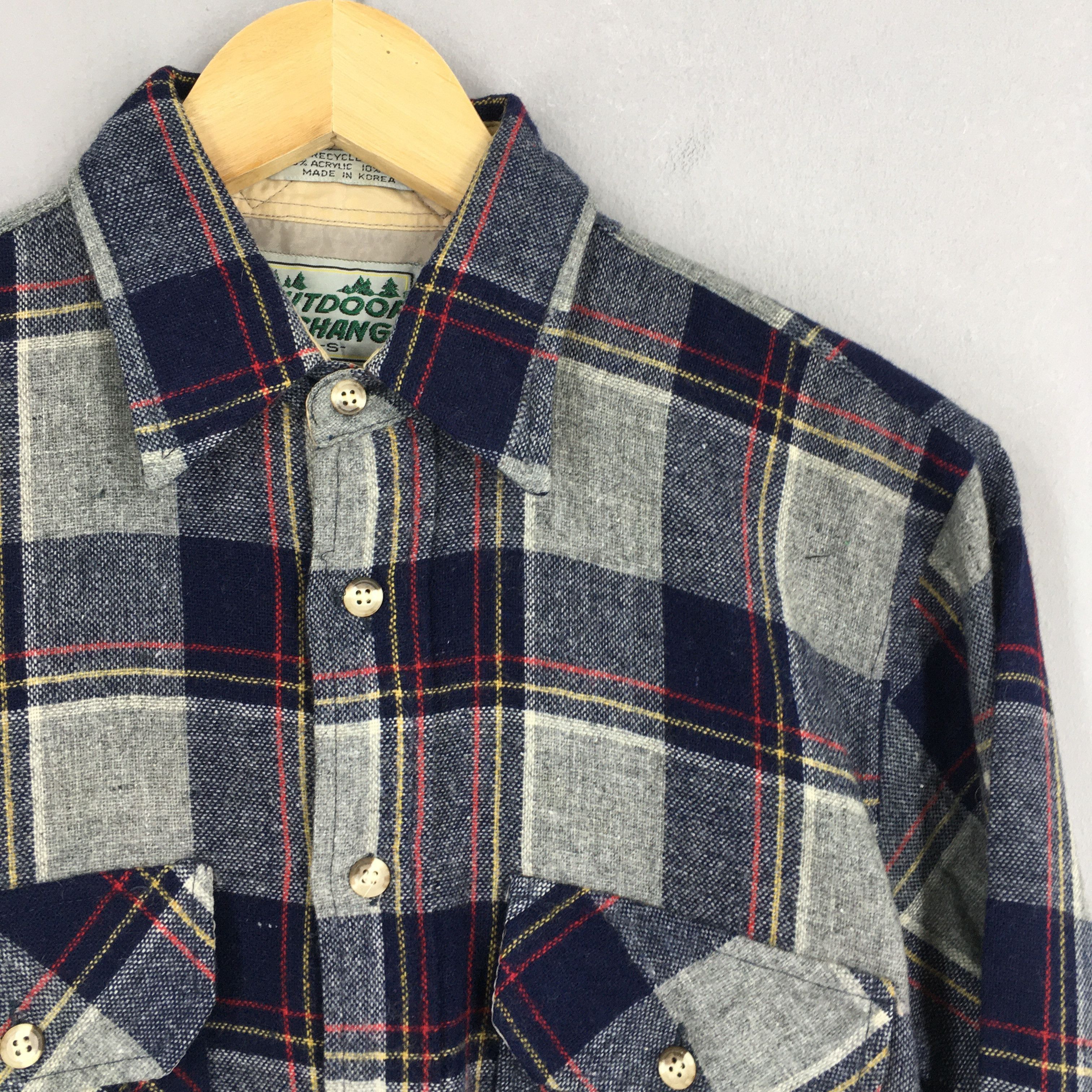 Flannel × Vintage Vintage 1980s Outdoor Exchange Plaid Shadow Small Size US S / EU 44-46 / 1 - 2 Thumbnail