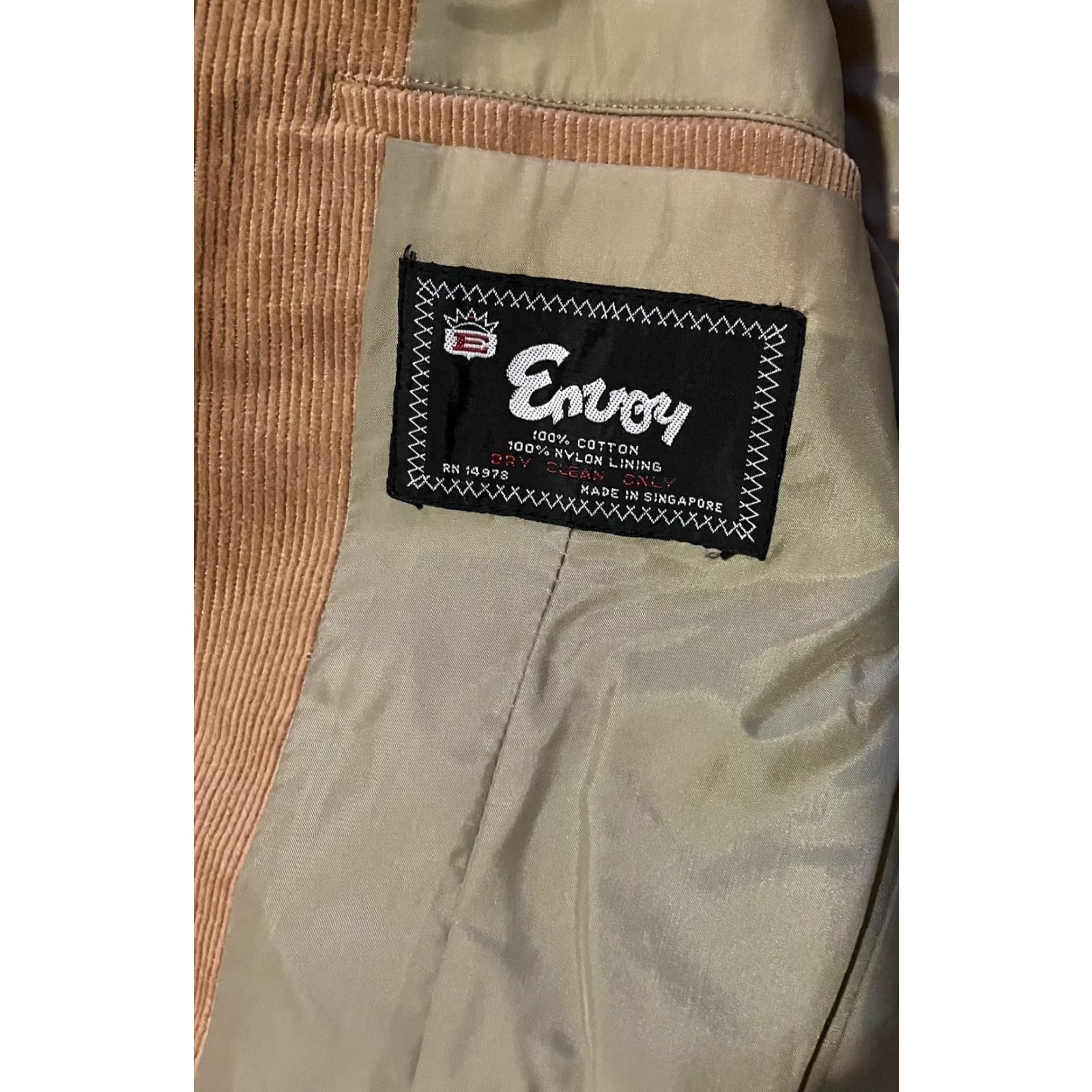 Vintage VINTAGE Envoy Corduroy Blazer Mens Large 38 Brown 70s Jacket Size 38R - 5 Thumbnail