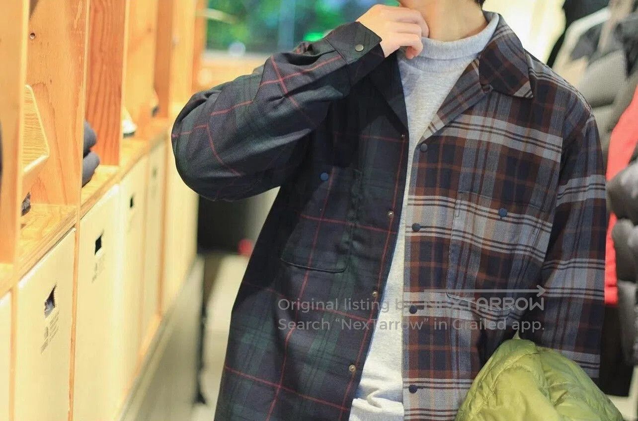 Nanamica wool patchwork plaid shirt jacket. Size US L / EU 52-54 / 3 - 4 Thumbnail
