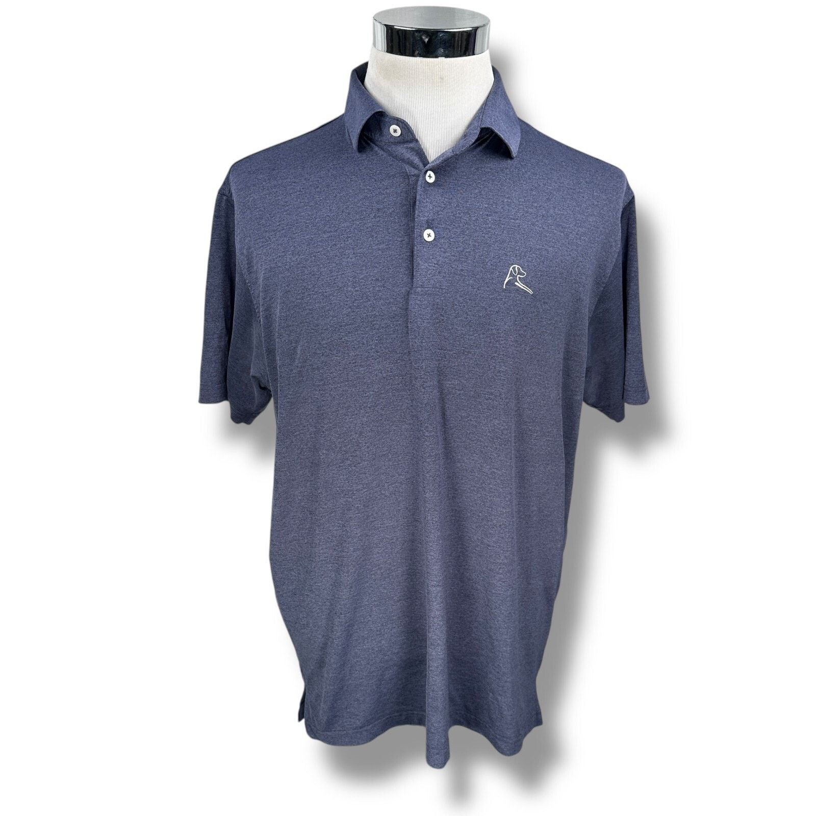 Other Rhoback Polo Shirt Men’s Large Heathered Blue Stretch Golf Size US L / EU 52-54 / 3 - 1 Thumbnail