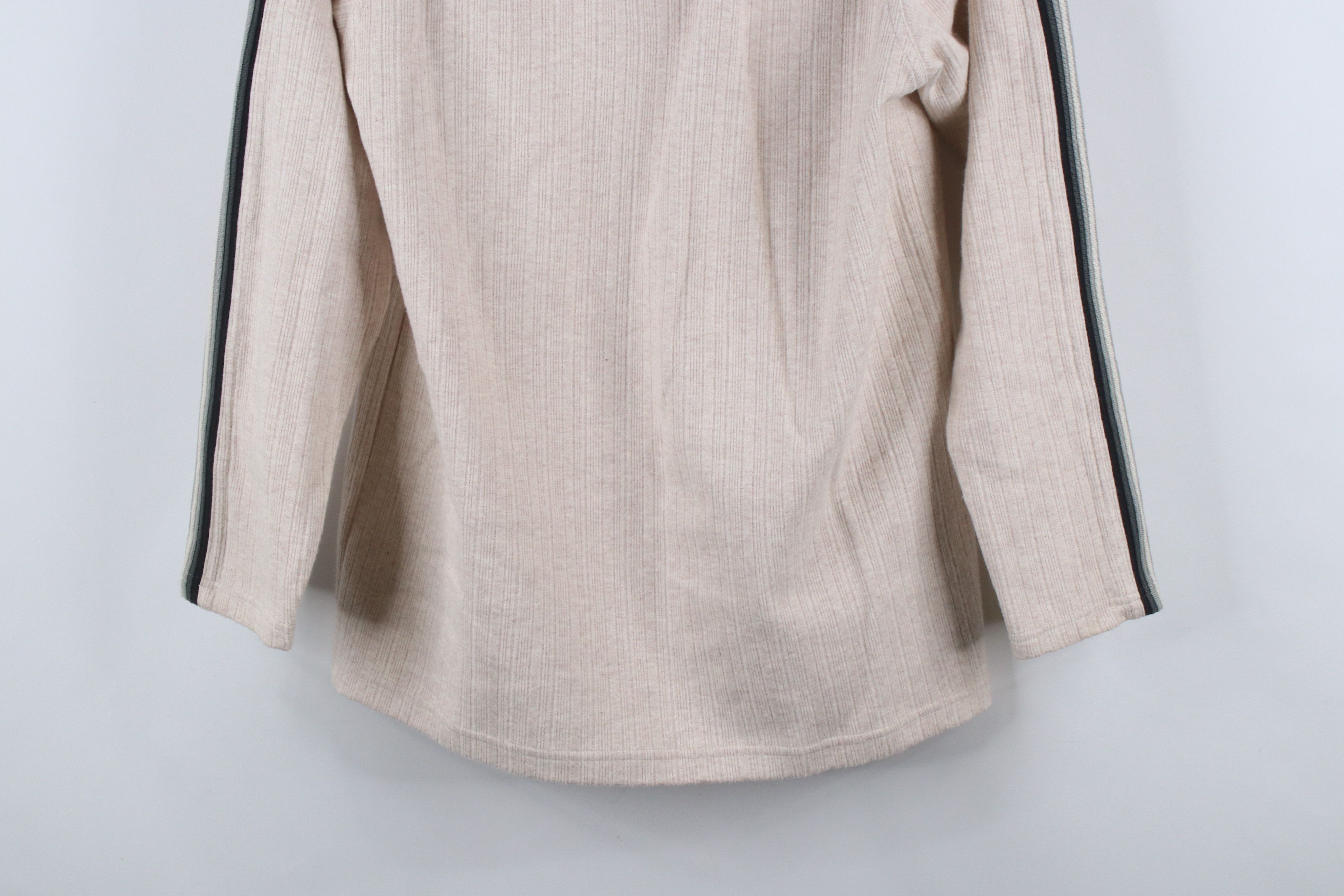 Express × Vintage Vintage 90s Express Striped Ribbed Knit Long Sleeve T-Shirt Size L / US 10 / IT 46 - 3 Thumbnail