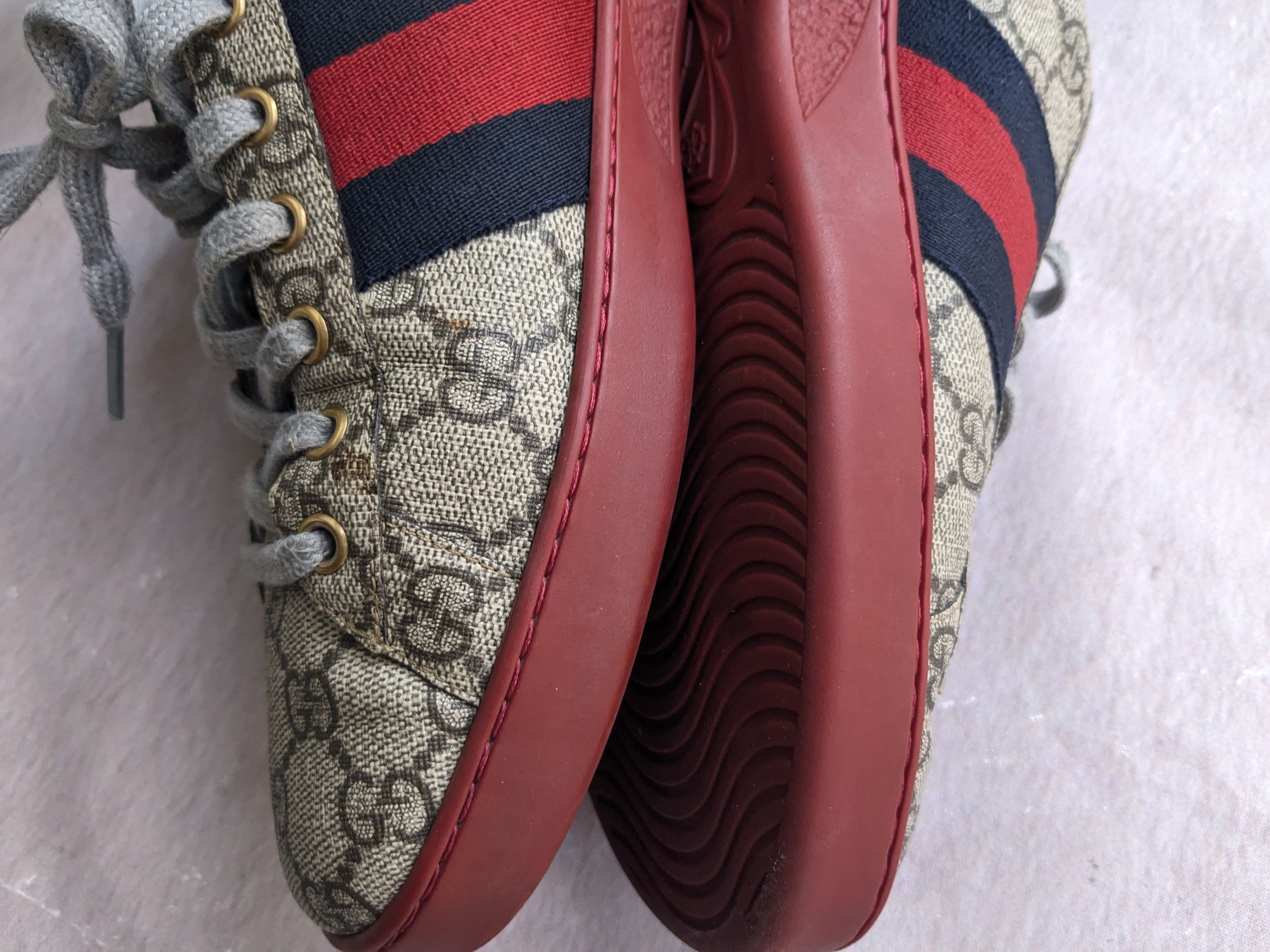 Gucci Gucci Ace Sneakers 10 Canvas Monogram Supreme Low Tops Size US 10 / EU 43 - 9 Thumbnail