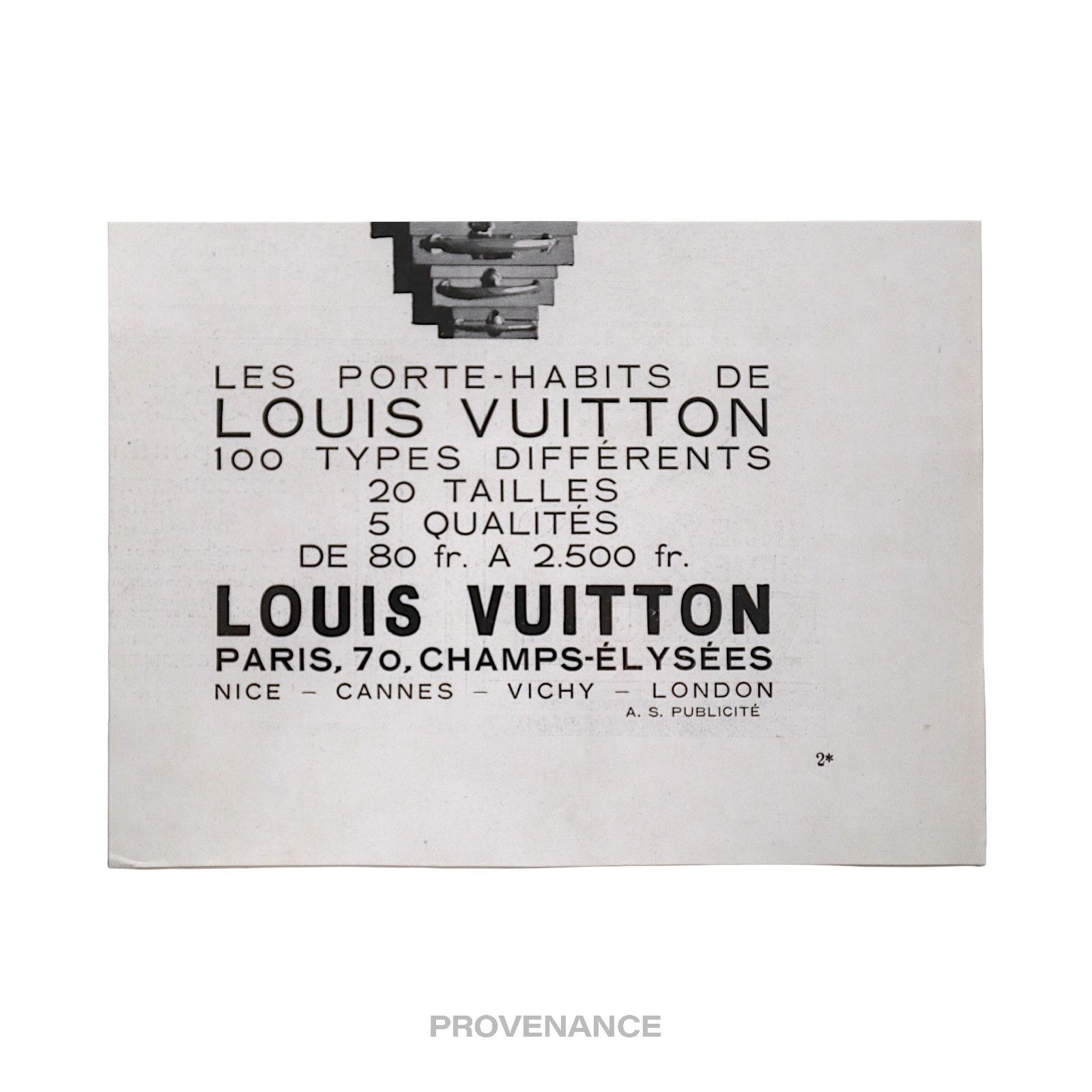Louis Vuitton 🔴 Louis Vuitton Antique Vintage Newsprint Ad - Trunks Stack Size ONE SIZE - 7 Thumbnail