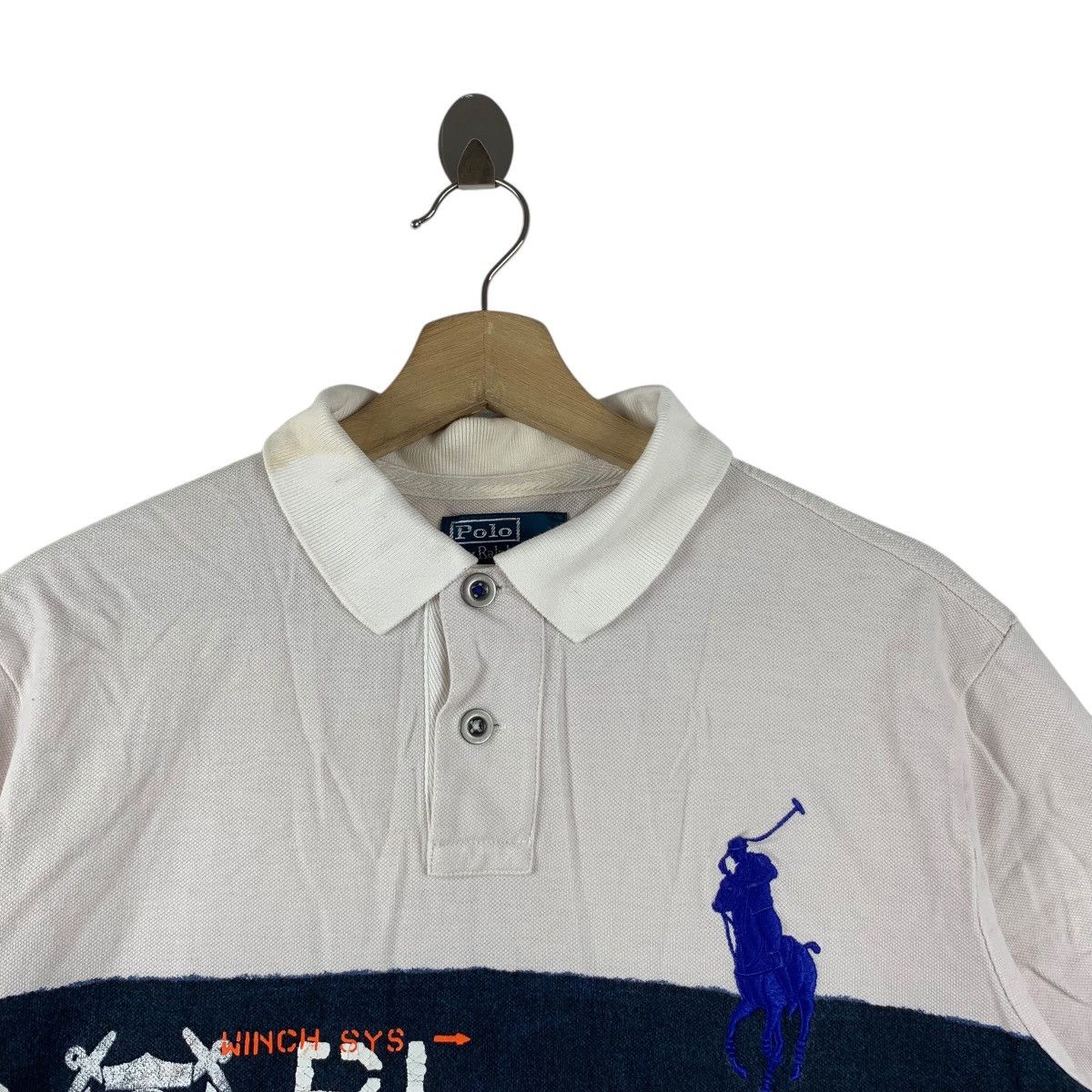 Polo Ralph Lauren Vintage POLO RALPH LAUREN RESQUE Winch Sys Tee Shirt Top Size US L / EU 52-54 / 3 - 4 Thumbnail