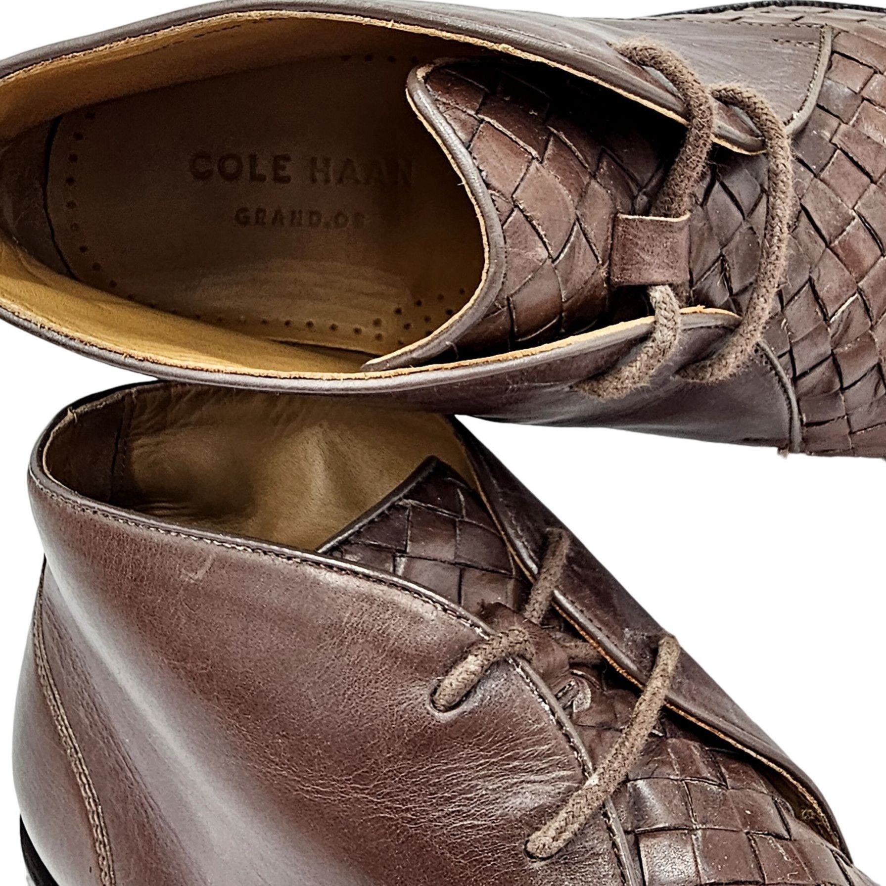 Cole Haan Cole Haan Cambridge Brown Woven Leather Chukka Boots Men 8.5 Size US 8.5 / EU 41-42 - 7 Thumbnail