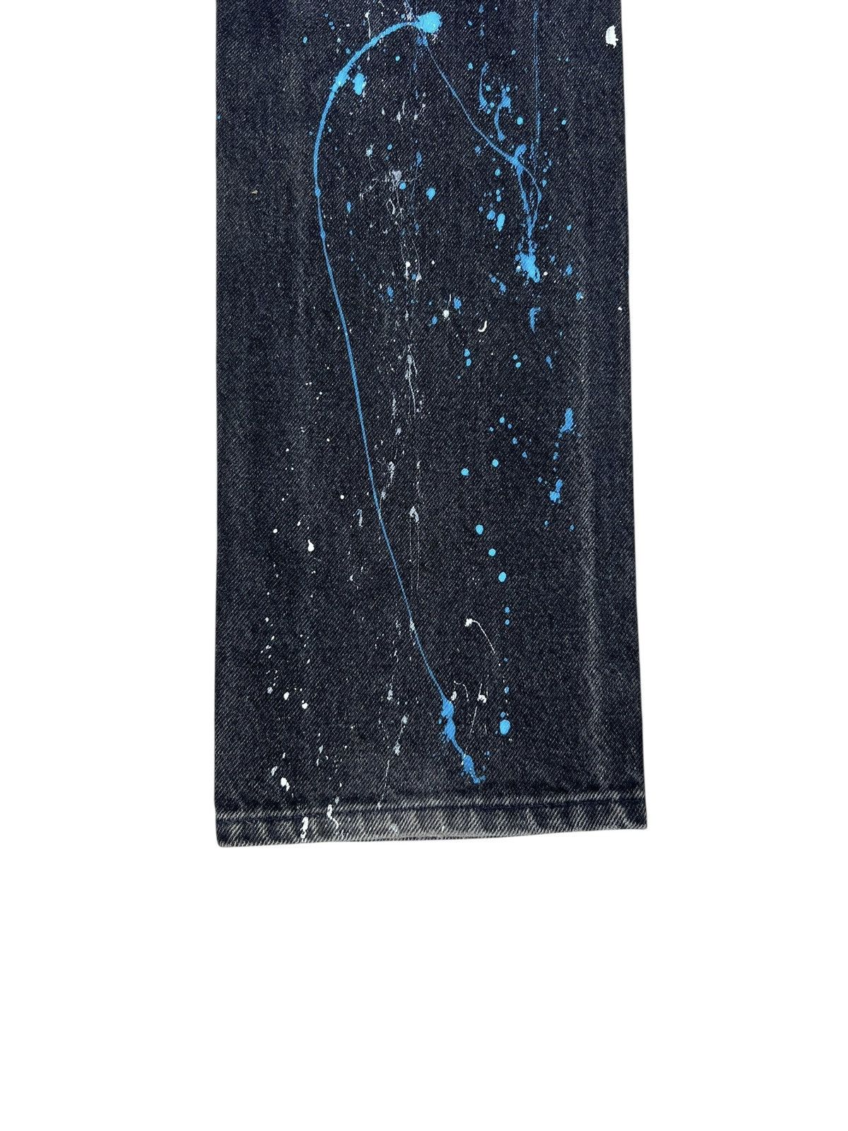 Levi's 1994 Levi’s 505 Fade Black Denim Orange Tab Painter Jeans Size US 29 - 21 Thumbnail