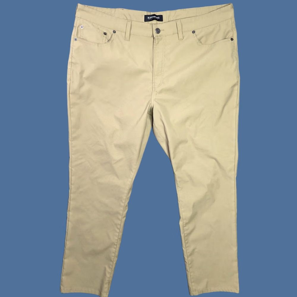 Vintage Bluffworks Ascender Pants Mens 40x30 Slim Fit Travel Chino Khaki Performance Size US 40 / EU 56 - 1 Thumbnail