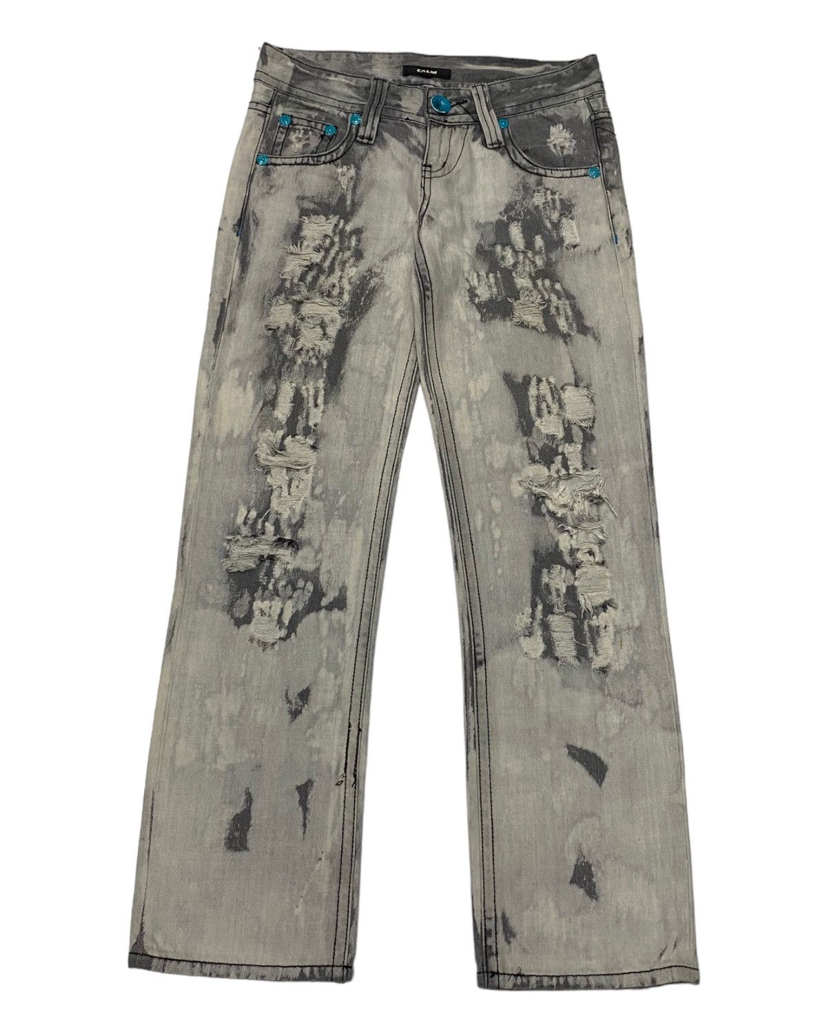 If Six Was Nine × Le Grande Bleu (L.G.B.) 🔥RARE CALM DISTRESSED DENIM JEANS TORNADO MART STYLE Size US 30 / EU 46 - 1 Thumbnail