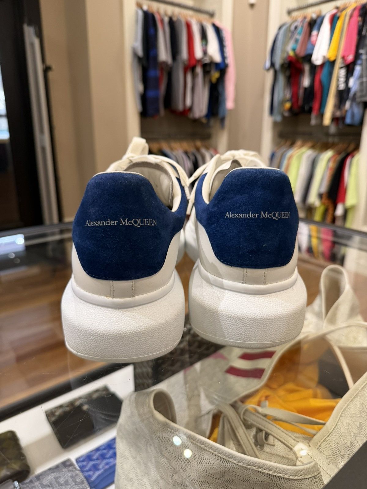 Alexander McQueen Alexander McQueen Oversized Sneaker - Blue Suede Heel Size US 14 / EU 47 - 5 Thumbnail