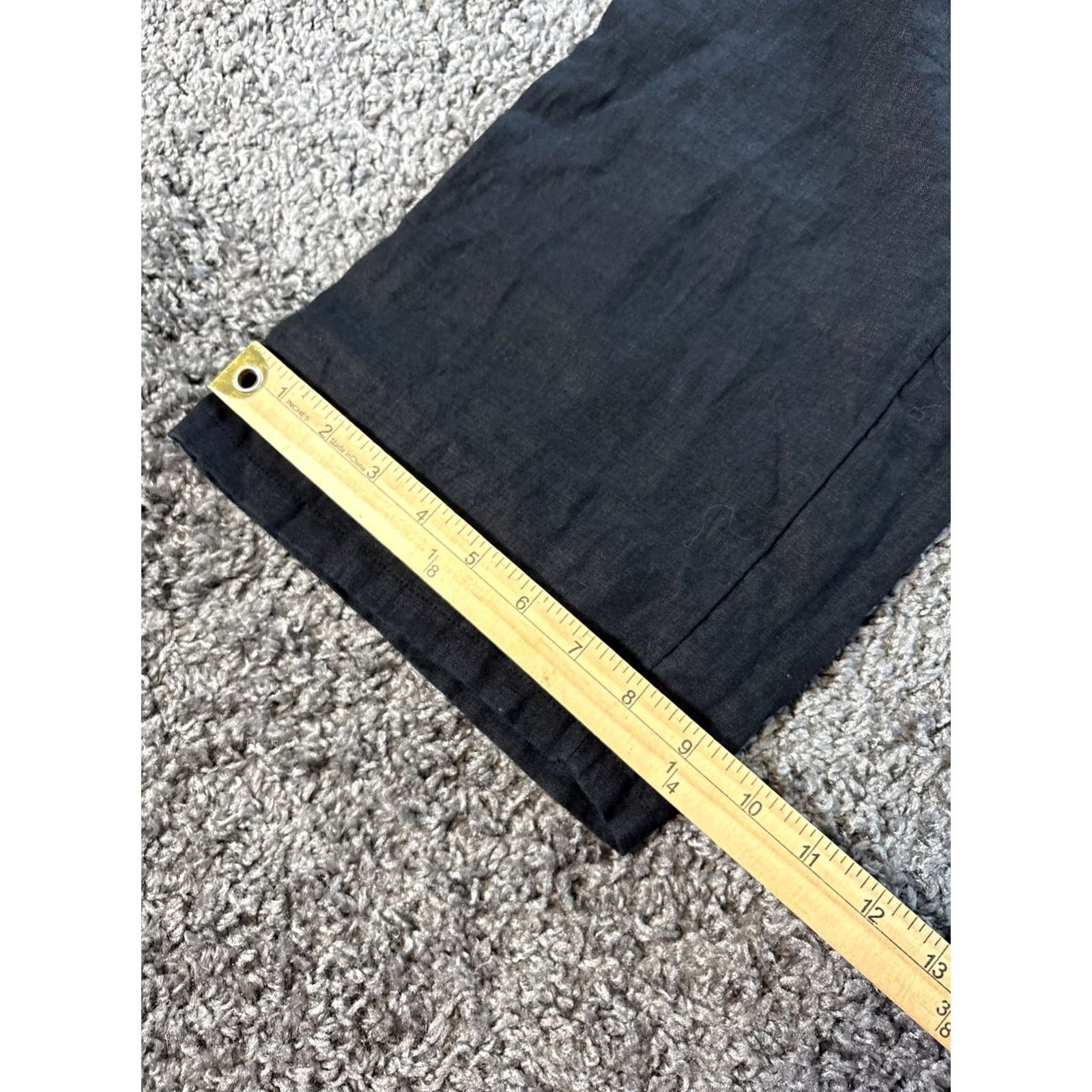 J.Crew J.Crew Linen Pants Womens S Black 100% Linen Wide-Leg Pockets Resortwear Casual Pants Women Medium? Size 28" / US 6 / IT 42 - 3 Thumbnail