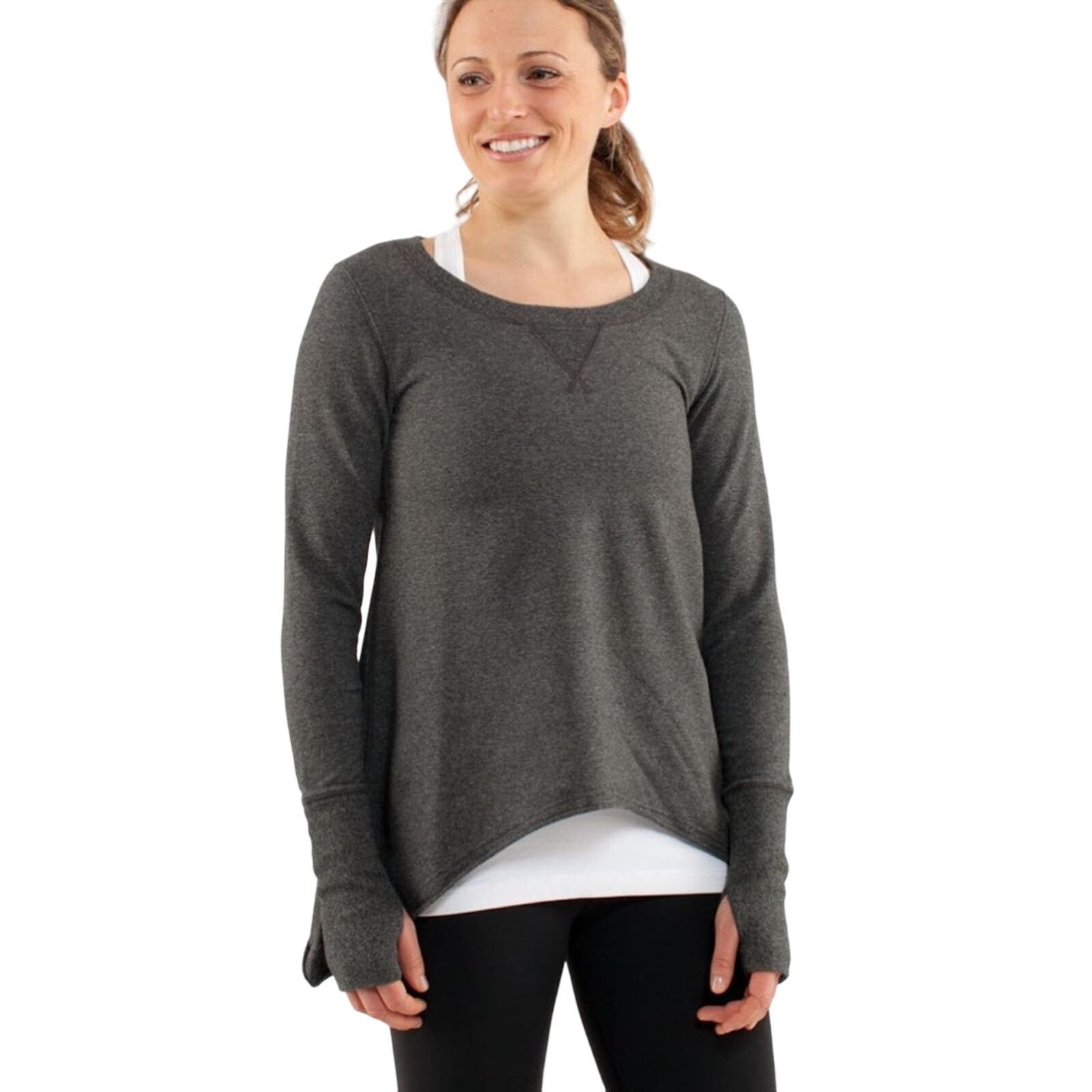Lululemon LULULEMON Tea Lounge Pullover Sweater in Heathered Coal Size M / US 6-8 / IT 42-44 - 1 Thumbnail