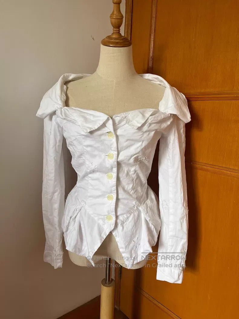 Vivienne Westwood Vivienne Westwood White Bustier Shirt Size M / US 6-8 / IT 42-44 - 1 Thumbnail