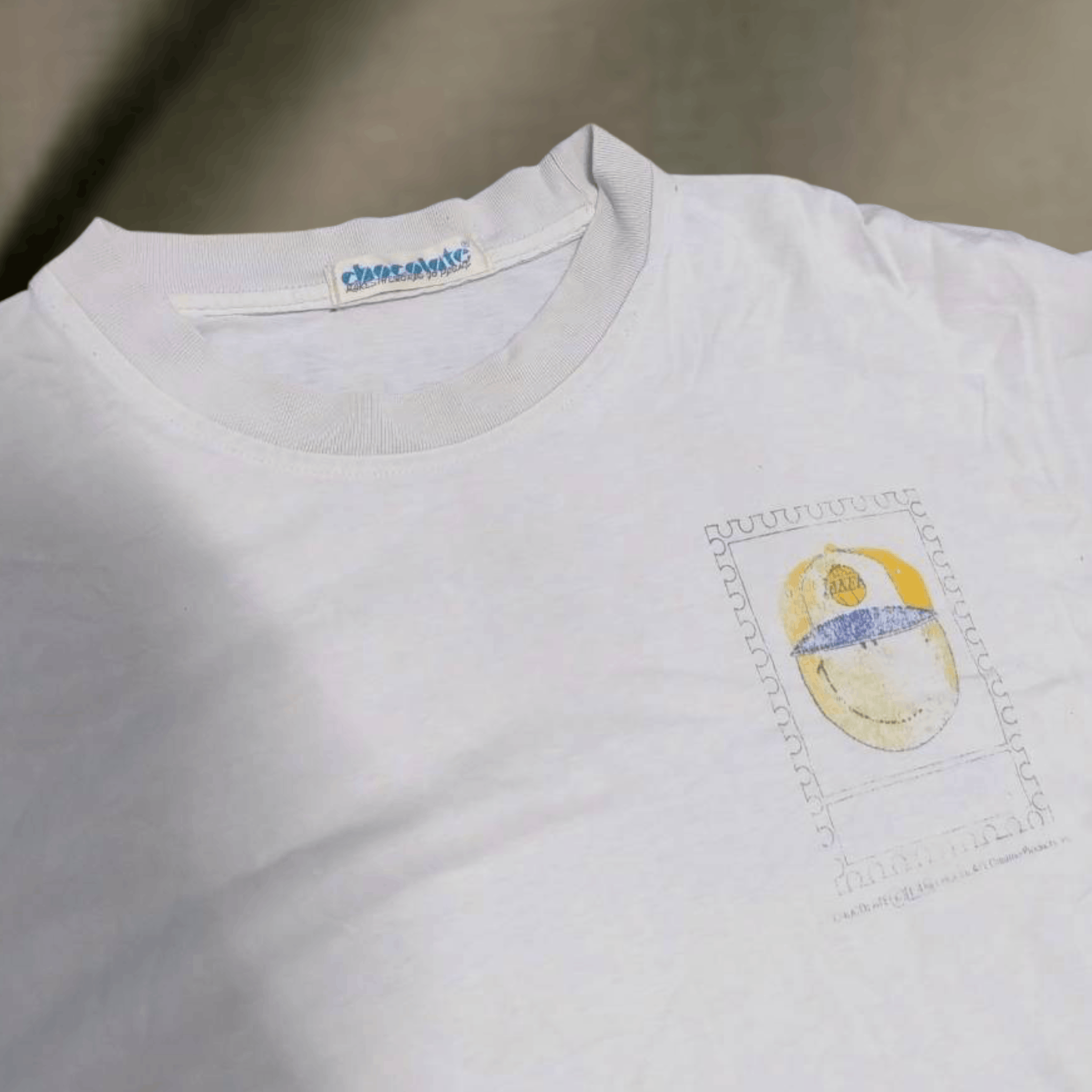 Vintage *RARE* LA Lakers magic johnson smileys white t-shirts Size US L / EU 52-54 / 3 - 2 Thumbnail