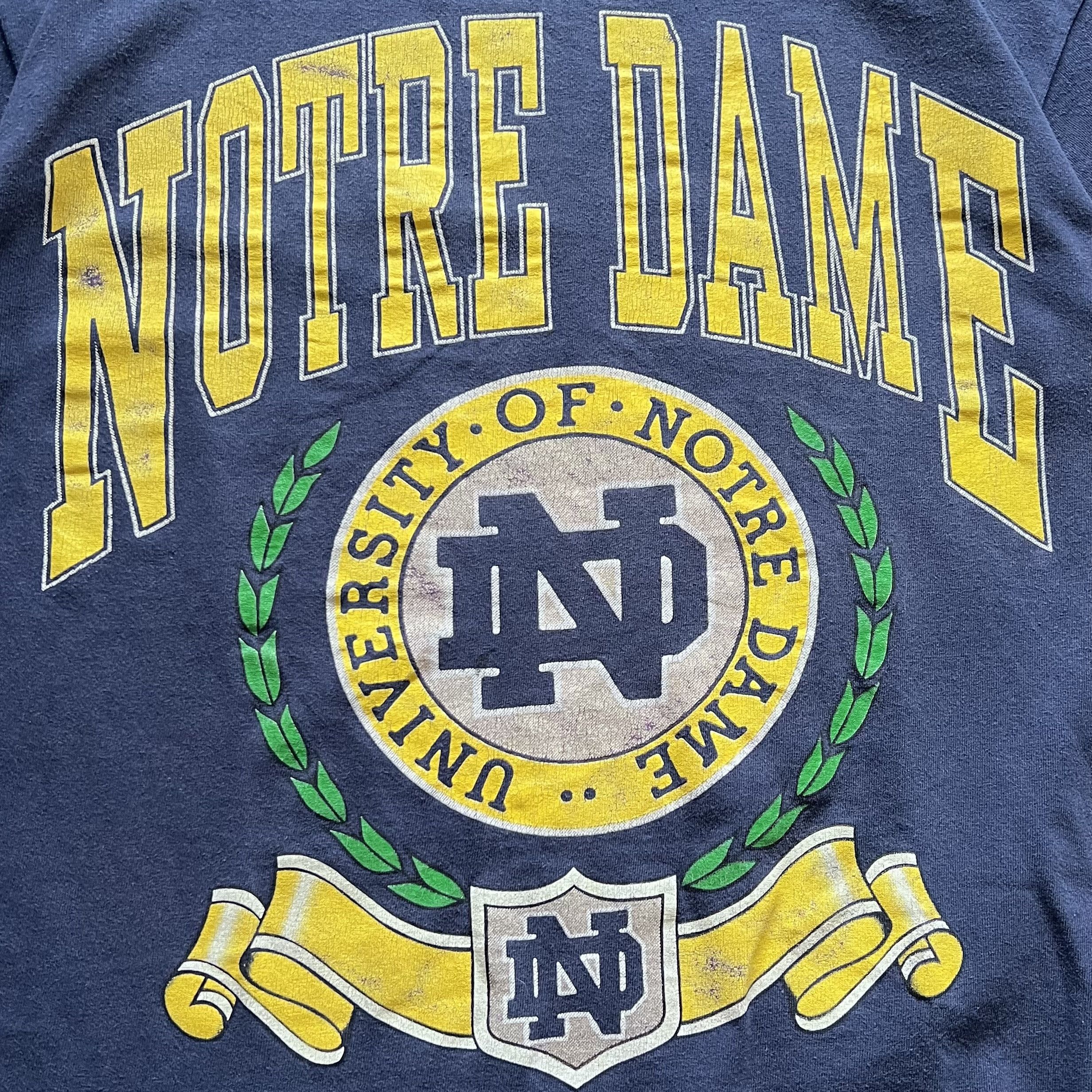 Vintage Vintage 90s Notre Dame University Fighting Irish T-Shirt L Size US L / EU 52-54 / 3 - 2 Thumbnail