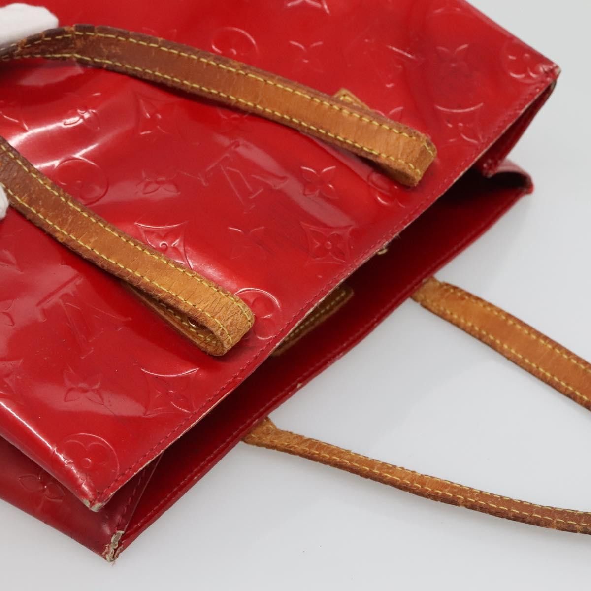 Louis Vuitton LOUIS VUITTON Monogram Vernis Reade MM Hand Bag Red Rouge Size ONE SIZE - 6 Thumbnail