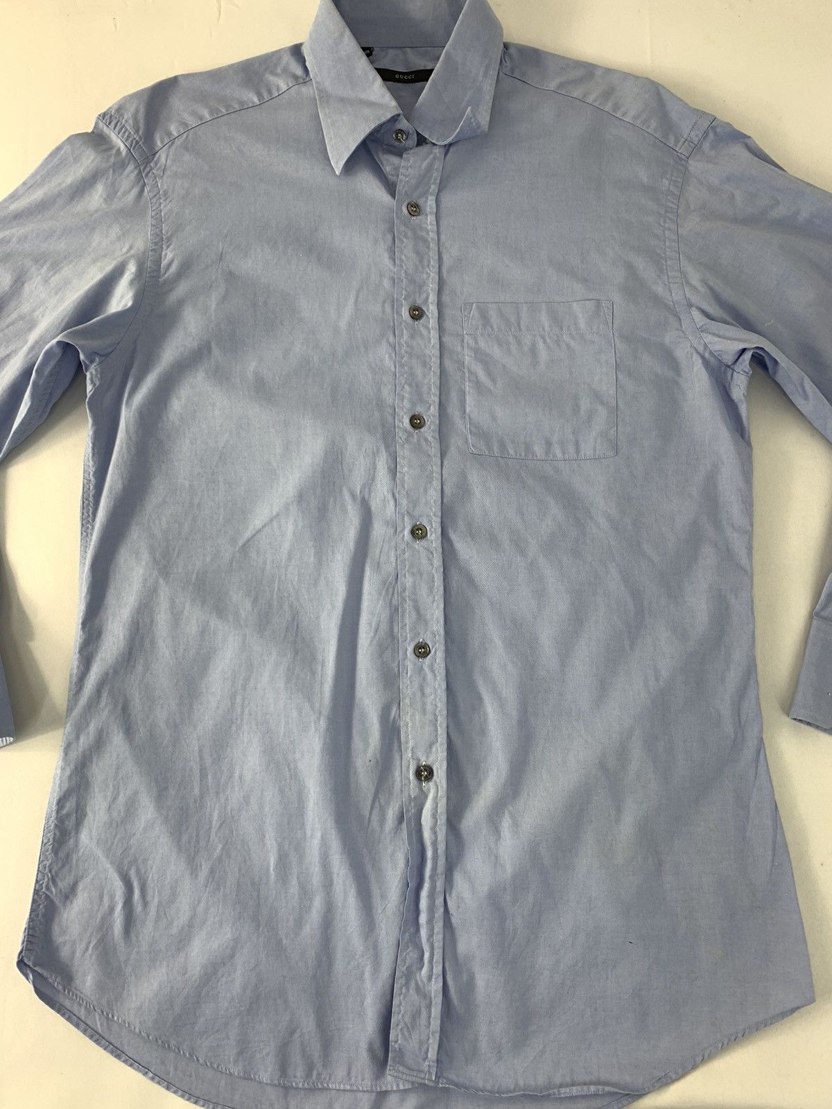 Gucci Hype Gucci Simple Plain Button Up Shirt Minimalist Style Size US L / EU 52-54 / 3 - 2 Thumbnail