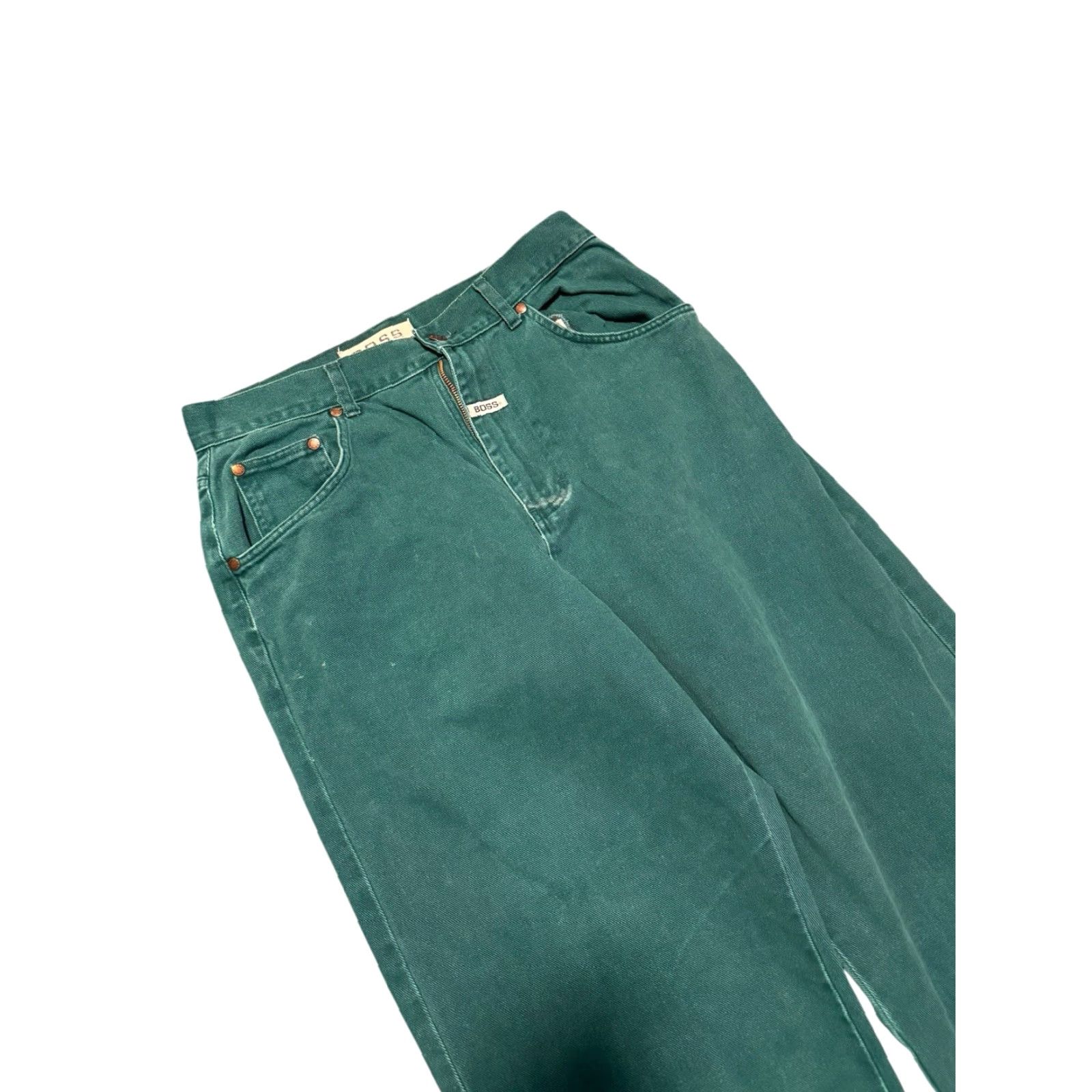 Hugo Boss VINTAGE Hugo Boss Men's Green 5 Pocket Denim Jeans Baggy Skater 34x32 Regular Size 42in Waist Size US 34 / EU 50 - 4 Thumbnail