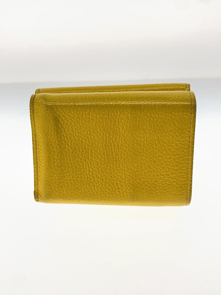 Balenciaga Balenciaga Leather Tri-Fold Wallet Yellow Size ONE SIZE - 2 Thumbnail