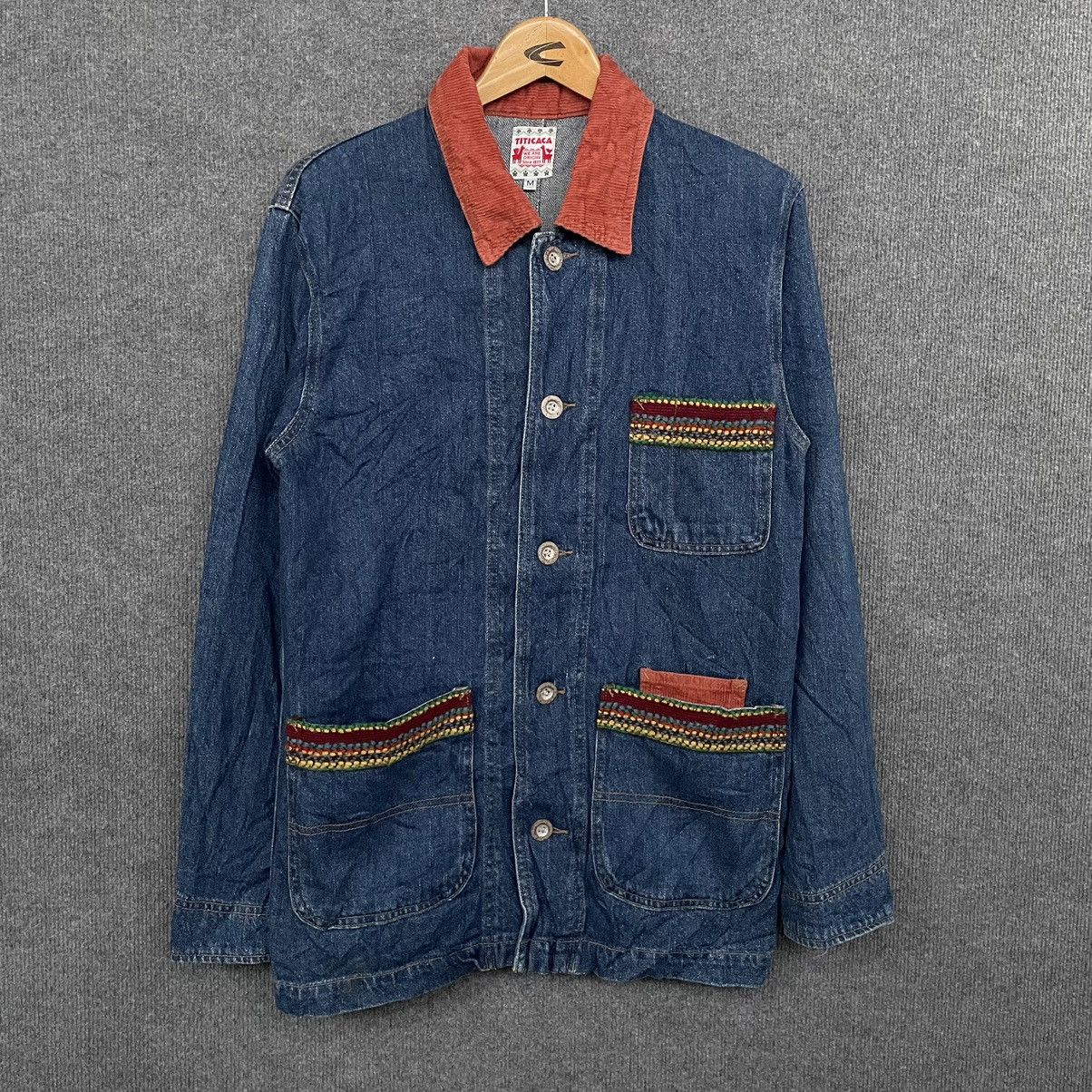 Designer × Vintage Vintage Titicaca Denim Chore Jacket Size US S / EU 44-46 / 1 - 1 Thumbnail