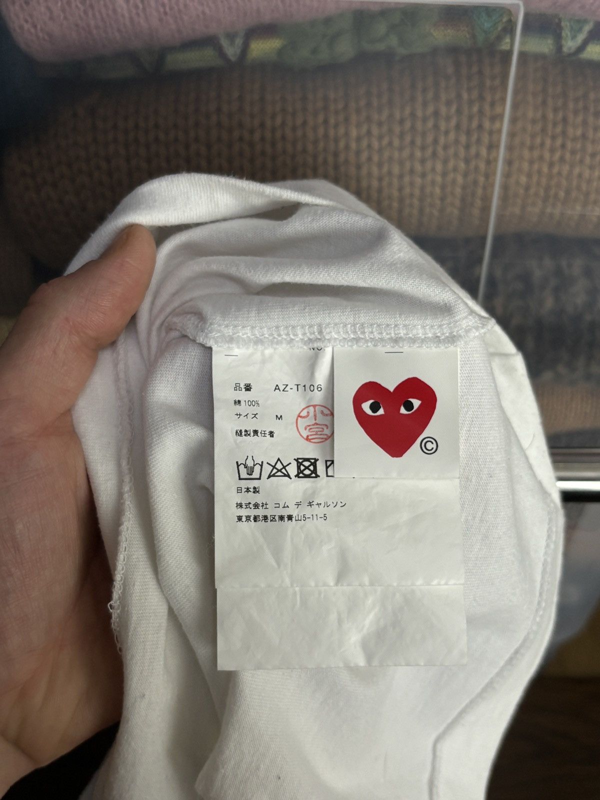 Comme des Garcons PLAY Comme Des Garcons Play Double Heart Tee Size US M / EU 48-50 / 2 - 6 Thumbnail