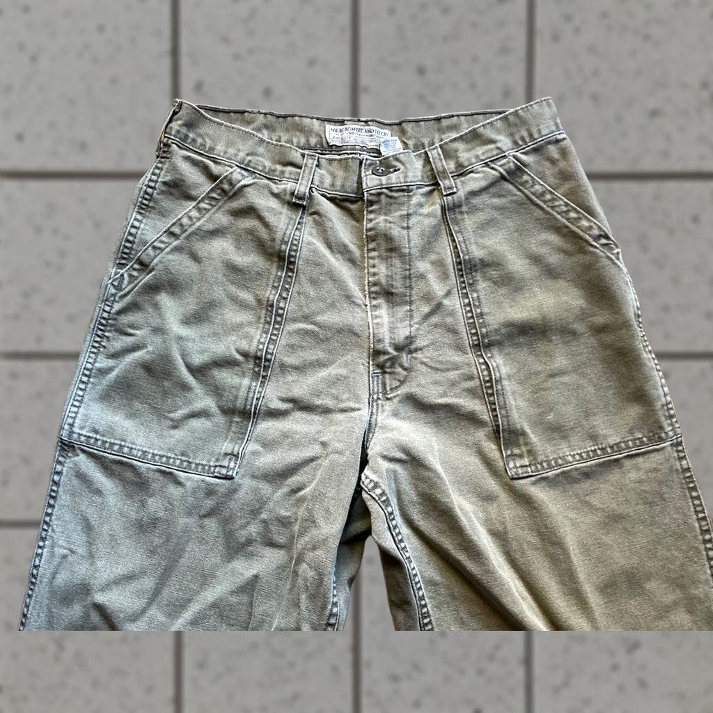 Abercrombie & Fitch VINTAGE Abercrombie & Fitch Pants Mens Size 32x27 Canvas 90s USA Made Military Cargo Workwear Green Cotton Straight Inseam 27 Size US 32 / EU 48 - 1 Thumbnail