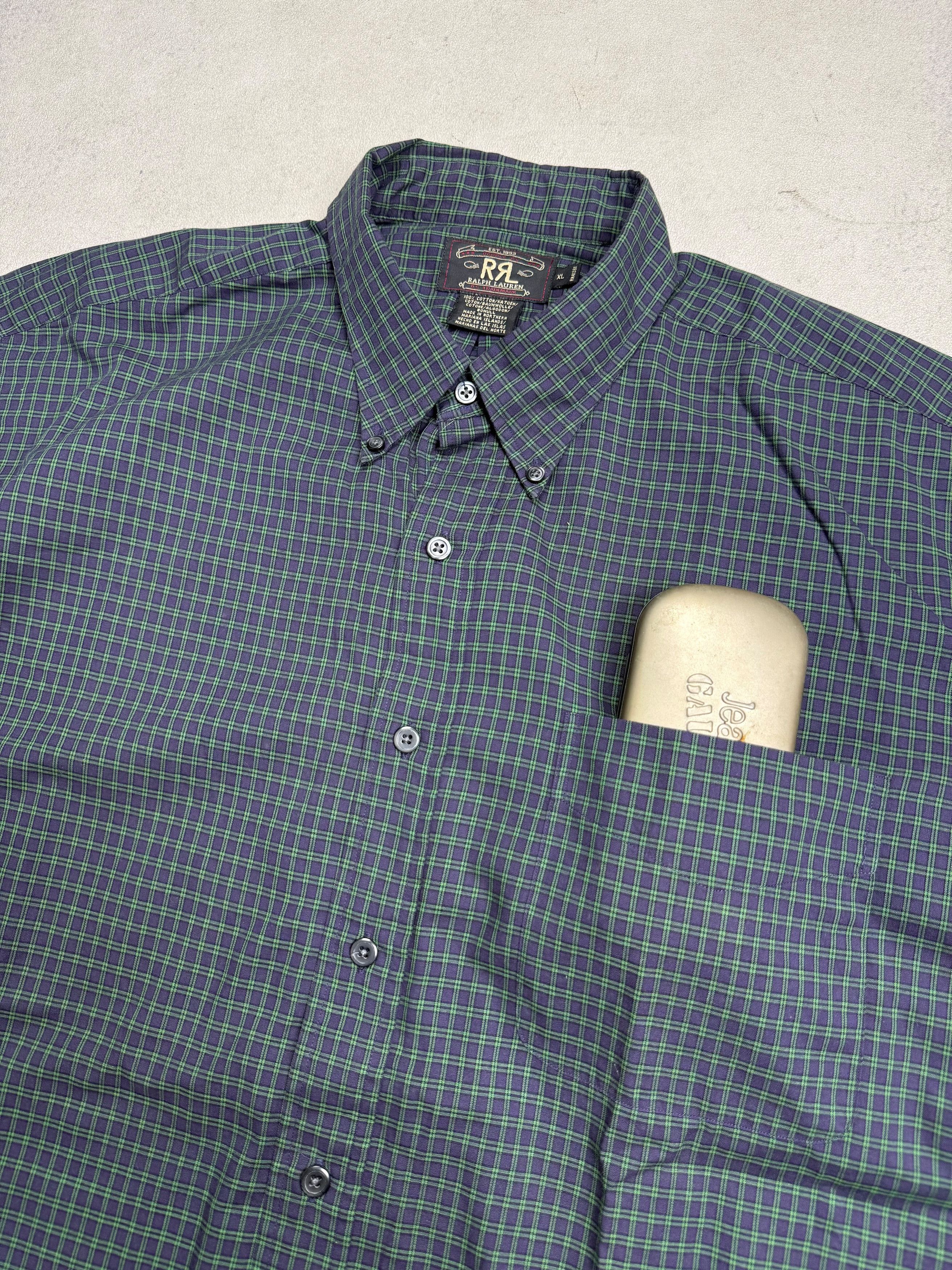 RRL Ralph Lauren Plaid Tartan Button Down Shirt