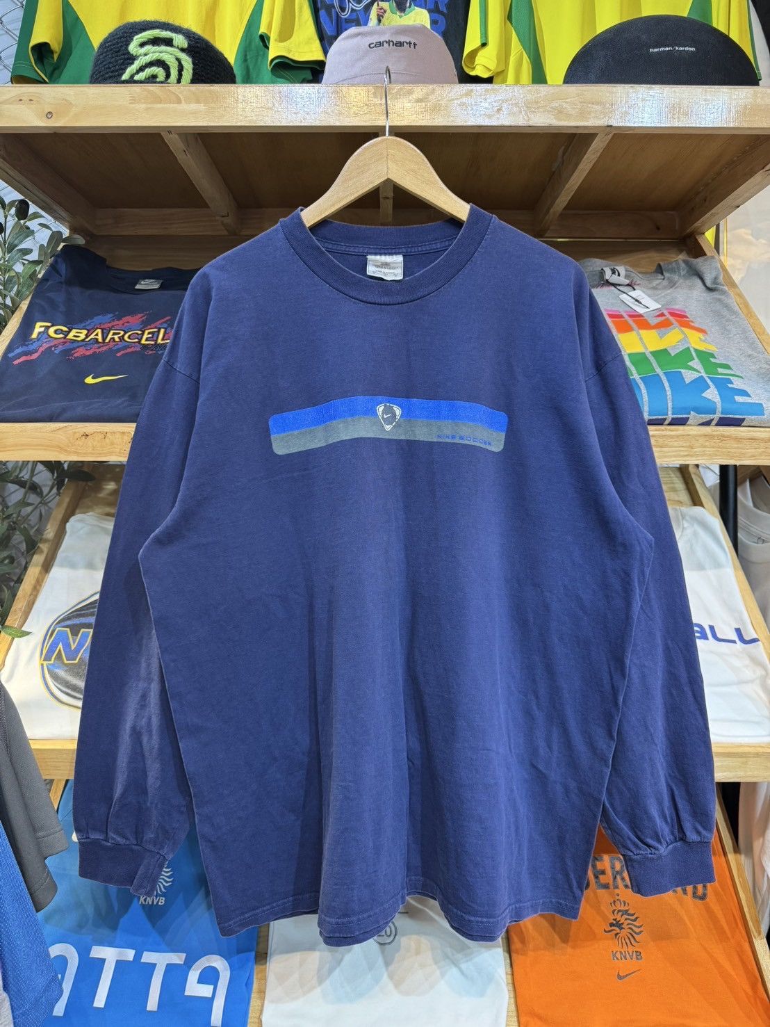 Vintage Vintage Nike Soccer 90's Total 90 Logo LS Tee Size US XL / EU 56 / 4 - 1 Thumbnail