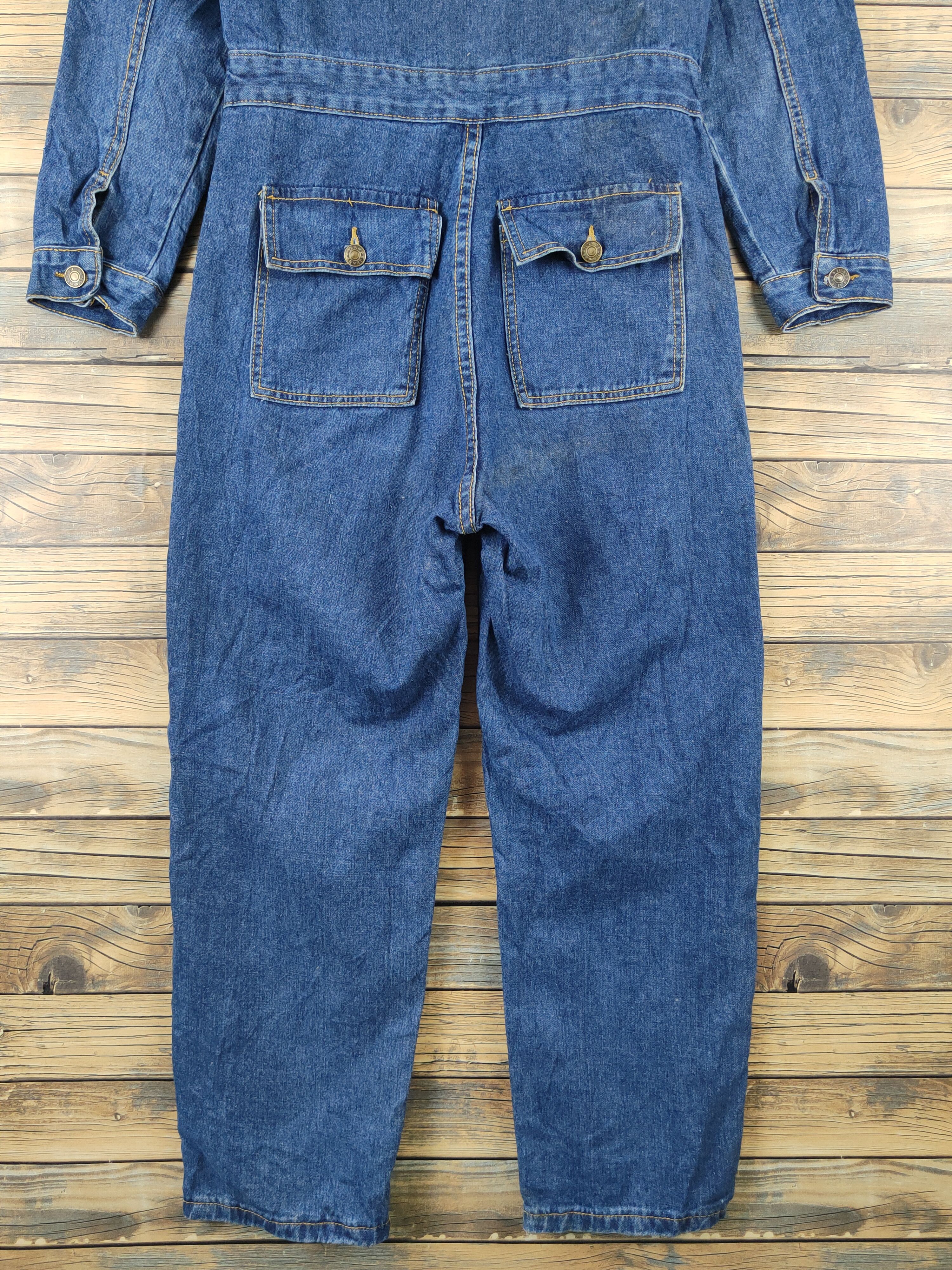 Japanese Brand × Vintage Vintage Japanese Brand Dark Blue Denim Coveralls Size 30" / US 8 / IT 44 - 17 Thumbnail