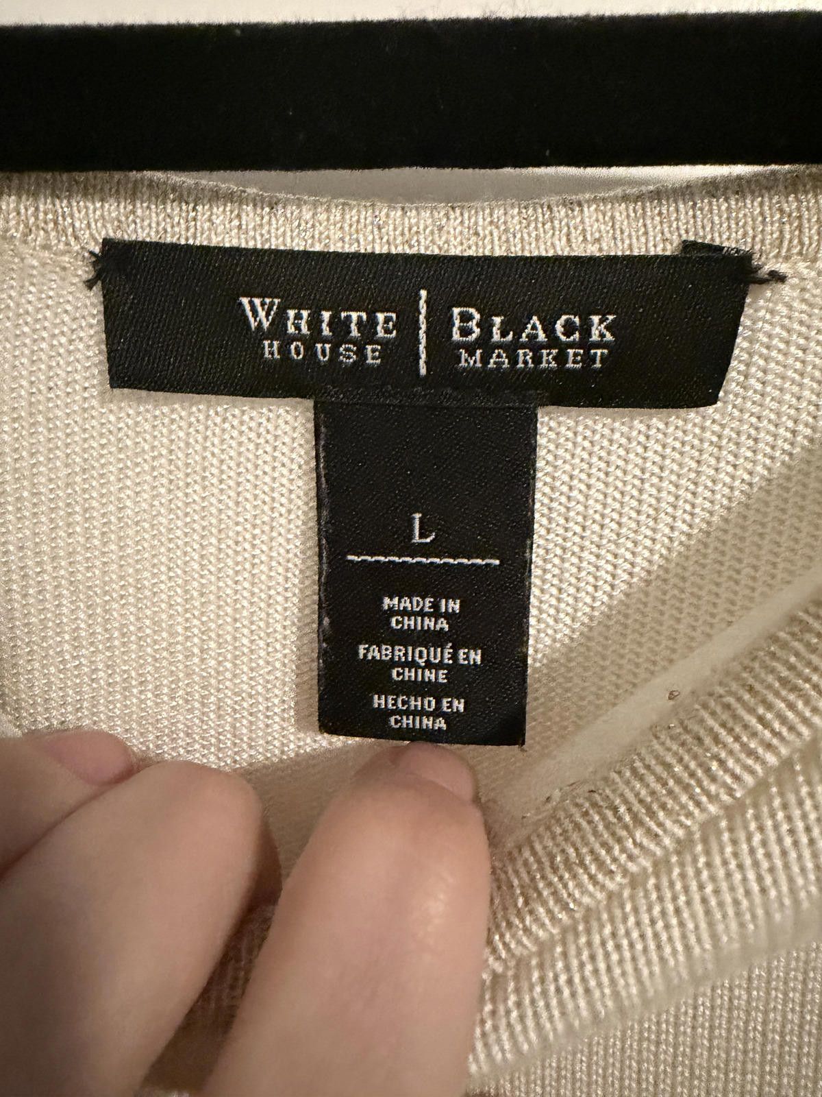 Other White House Black Market Striped Rayon Blend Sweater Top, L Size L / US 10 / IT 46 - 2 Thumbnail
