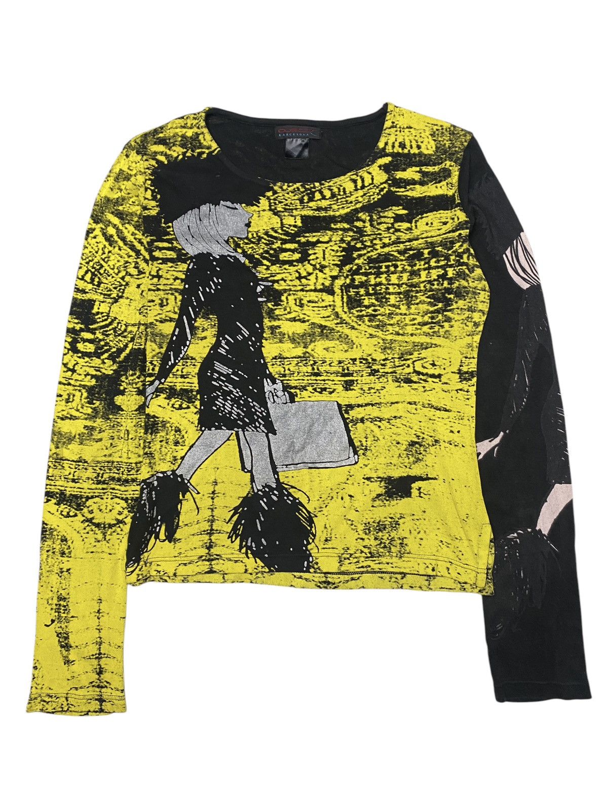 Hysteric Glamour 2000's Custo Barcelona Bohemian Modern Girl Longsleeve Size US S / EU 44-46 / 1 - 1 Thumbnail