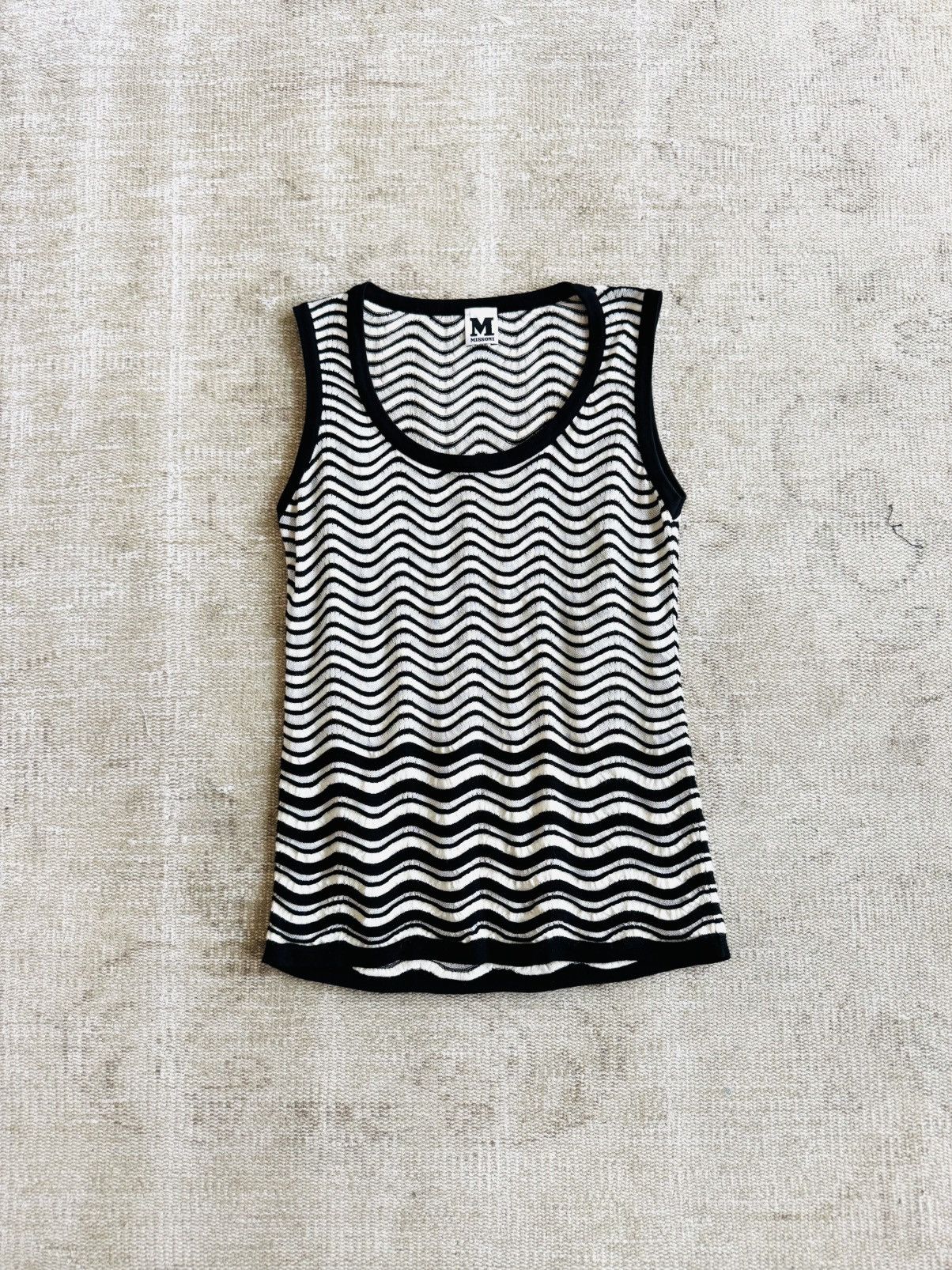 Missoni M Missoni black and white wave knit sleeveless top 38 Size XS / US 0-2 / IT 36-38 - 3 Thumbnail