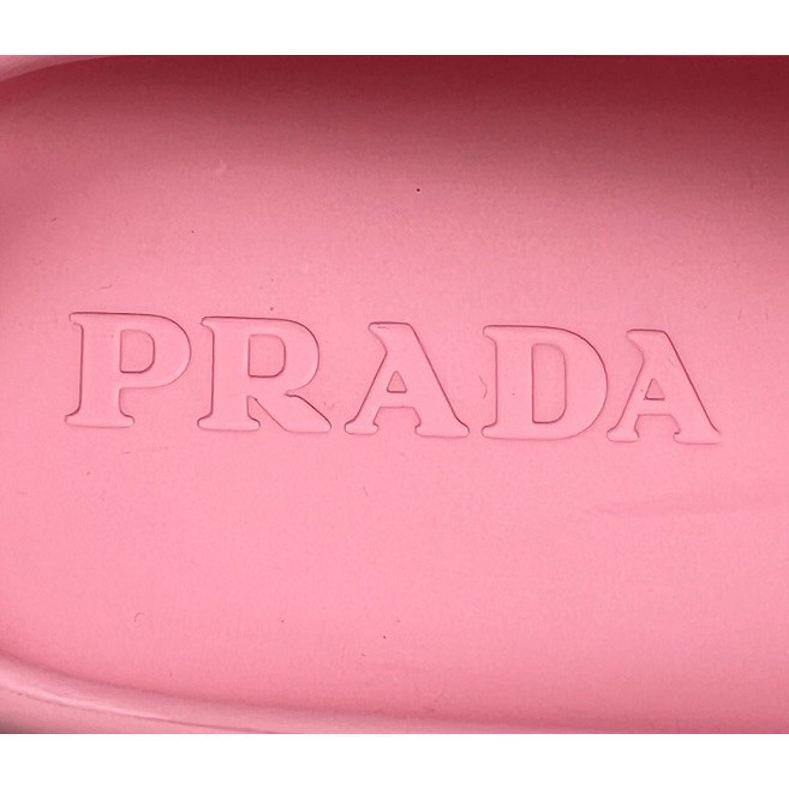 Prada Size 35EU/5W - Prada Rubber Logo Embossed Pink Mule Size US 5 / IT 35 - 8 Thumbnail