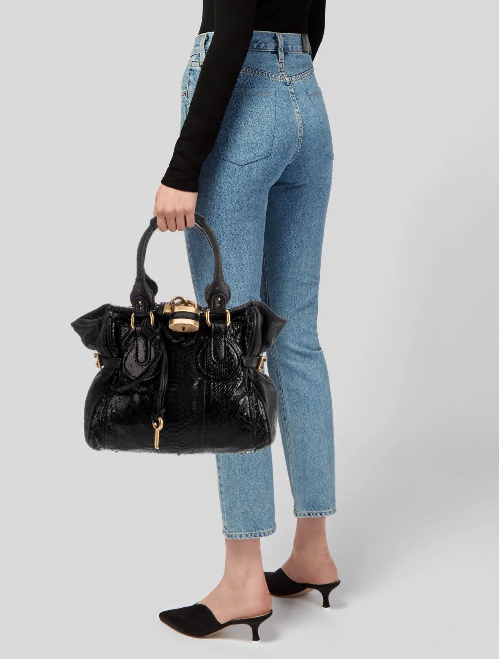 Chloe Authentic Chloe Python Paddington Leather handbag Size ONE SIZE - 12 Thumbnail