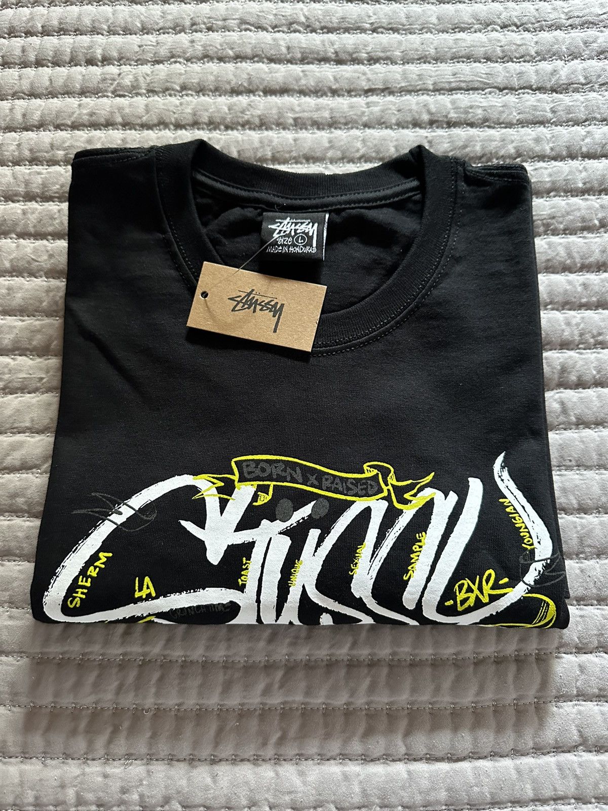 Sweat à Capuche Stüssy En Collaboration Born X Raised - Taille L - Noir - Neuf Avec étiquettes