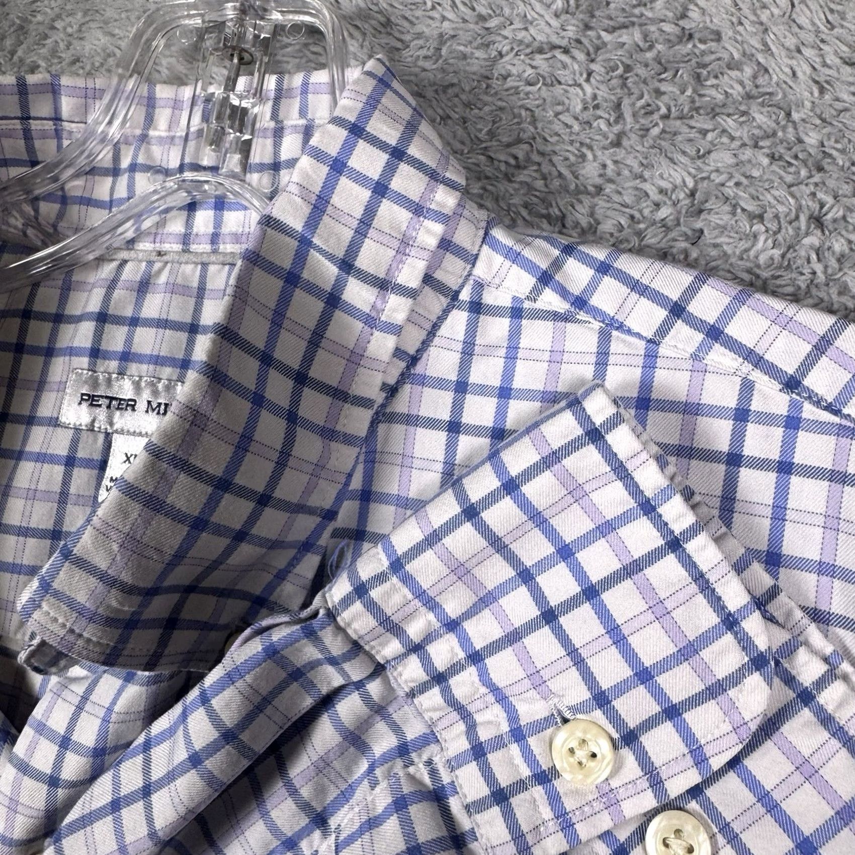 Peter Millar Peter Millar Crown Sport Shirt Men XL Noland Performance Windowpane Preppy Size US XL / EU 56 / 4 - 3 Thumbnail