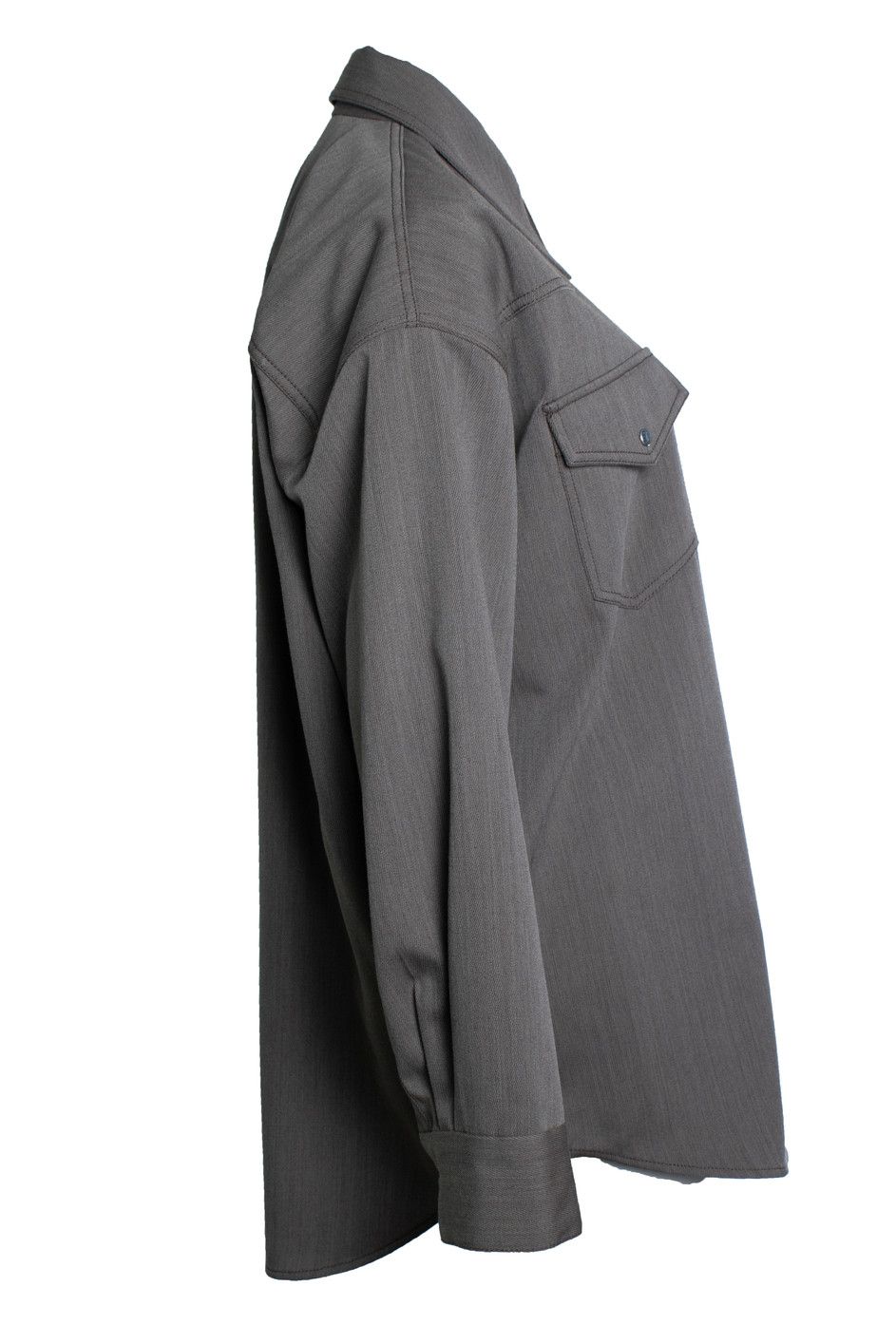 Acne Studios Acne studios, Brown and grey overshirt Size S / US 4 / IT 40 - 4 Thumbnail