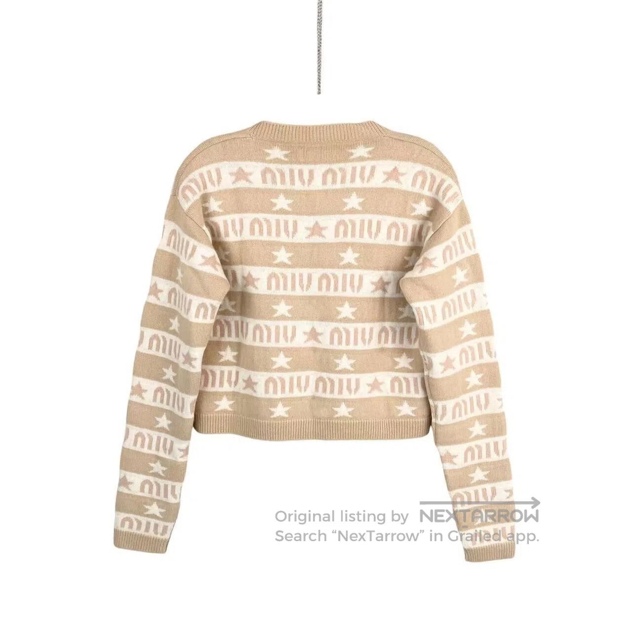 Miu Miu Miu Miu Star letter crew neck pullover sweater| Size XS / US 0-2 / IT 36-38 - 2 Thumbnail