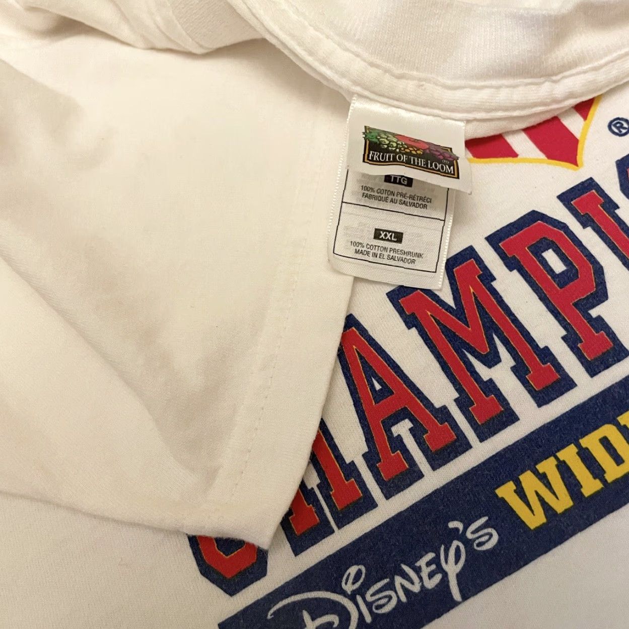 Disney VINTAGE 90s Disney Wide World Of Sports AAU Championship Shirt Mens XXL White Mickey Mouse T-Shirt Size US XXL / EU 58 / 5 - 2 Thumbnail
