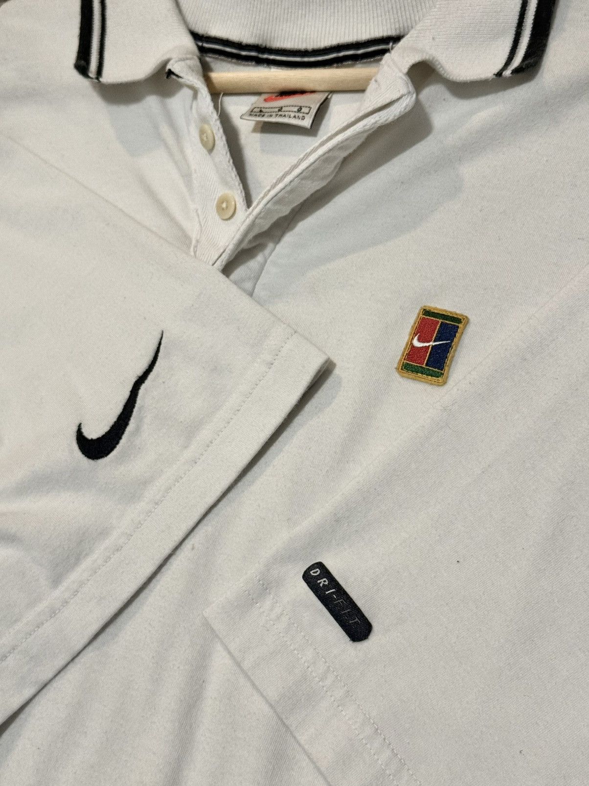 Nike × Vintage Vintage Nike Tennis Polo Size US L / EU 52-54 / 3 - 3 Thumbnail
