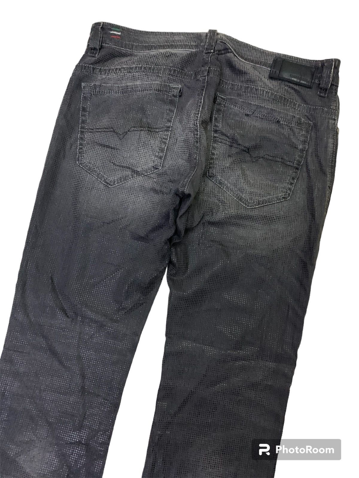 image of Archival Clothing x Diesel Vintage Diesel Stretch Slim Waxed Denim in Black, Men's (Size 34)