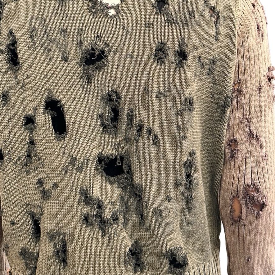Other ASTROBOI* Khaki/Tan Ribbed Grunge Zip Up Sweater - XL Size US XL / EU 56 / 4 - 6 Thumbnail