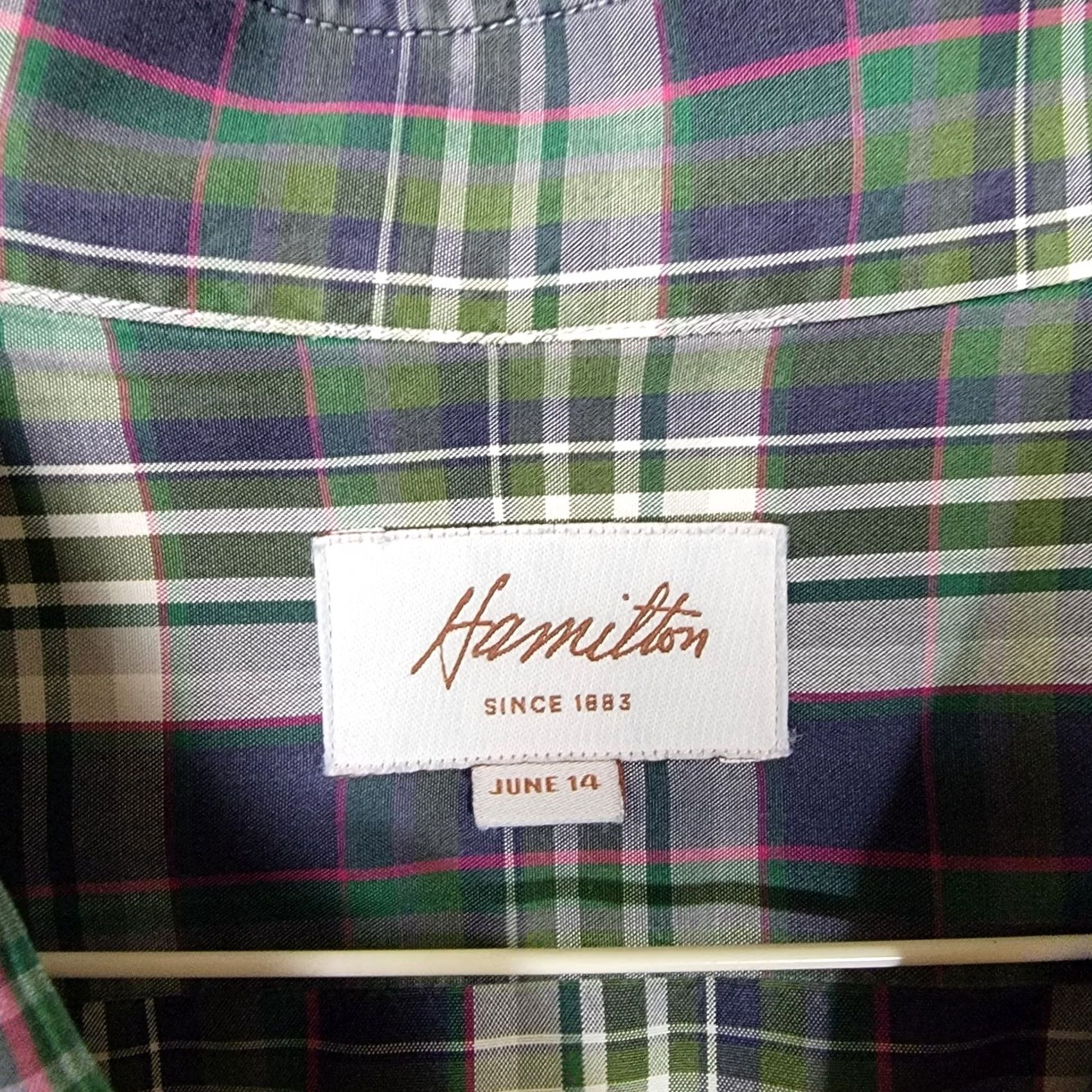 Hamilton Hamilton Button Shirt Mens 3XL Long Sleeve plaid Casual Button-Down Shirt Size US XXL / EU 58 / 5 - 2 Thumbnail