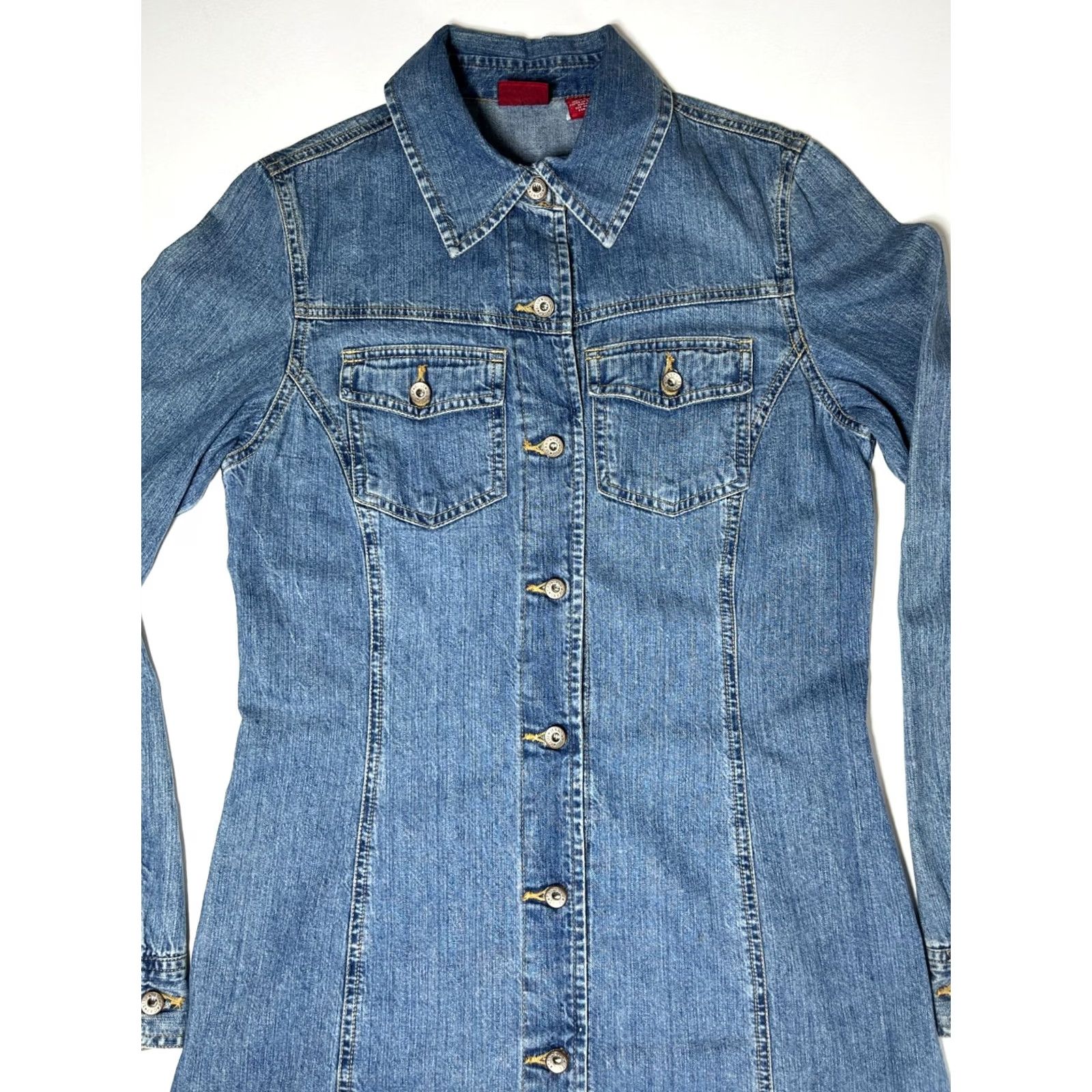Gap VINTAGE GAP Women’s Denim Dress Blue 4 Jeans Pockets 90s City Classic Jacket Dress Womens Size 27" / US 4 / IT 40 - 5 Thumbnail