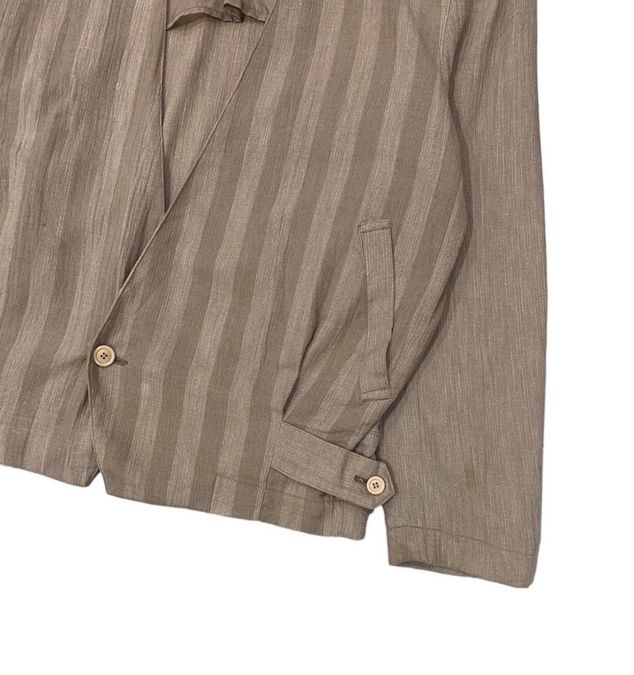 Issey Miyake 🔥Vintage 80s Issey Miyake Men Stripes Single Button Jacket Size US S / EU 44-46 / 1 - 8 Thumbnail