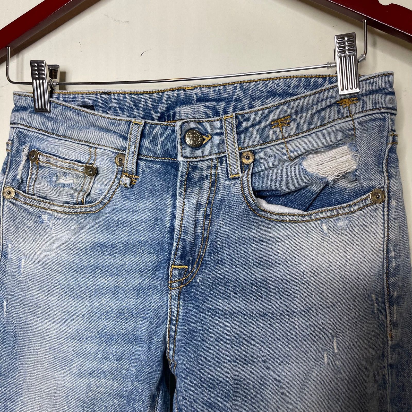 R13 R13 Alison Crop distress skinny mid rise jeans light blue 26 Size 26" / US 2 / IT 38 - 6 Thumbnail
