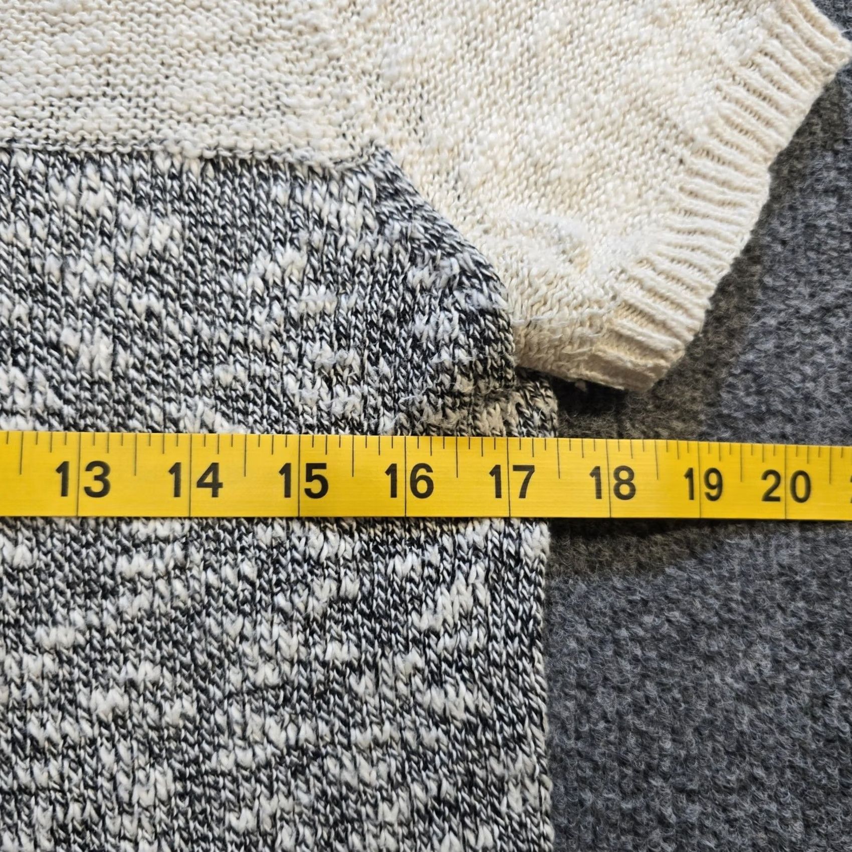 Theory Theory Sweater Womens Size P White Black Linen Blend Knit Colorblocked Capsule Size XXS / US 00 / IT 34 - 5 Thumbnail